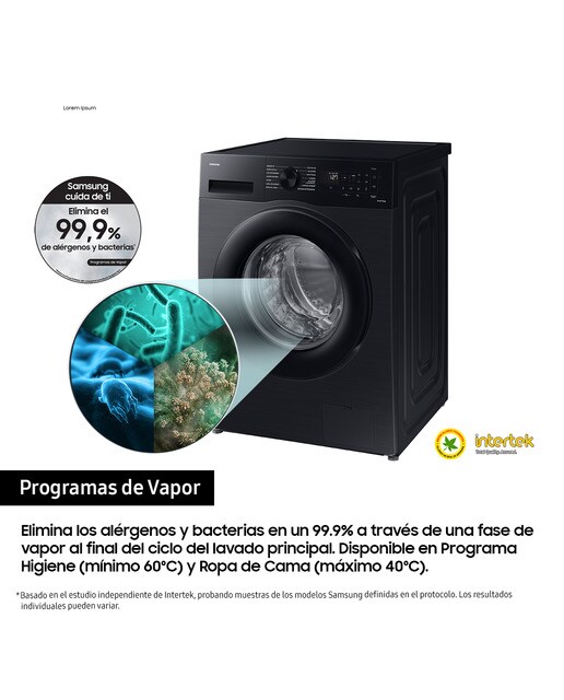 Lavadora Samsung 11kg Programa Super Speed 39 Clase A Negra WW11DG5B25ABEC Negro-7