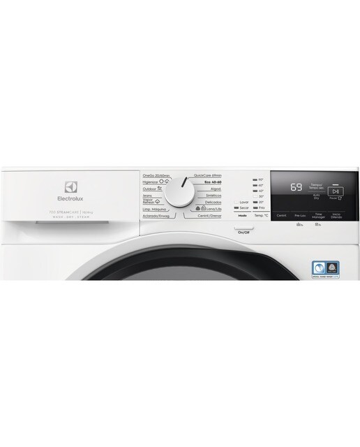 Máquina de Lavar e Secar Roupa Electrolux Série 700 EWI7216O2B Carga Frontal, SteamCare, de 10/6 Kg e 1600 rpm - Branco Branco-2