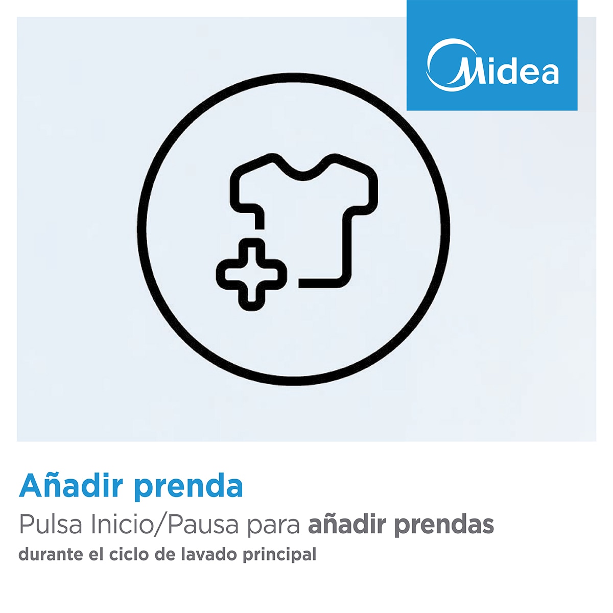 Lavadora Midea 8 kg/ 1.200 rpm- MF100W80B/1/W-ES Blanco-8