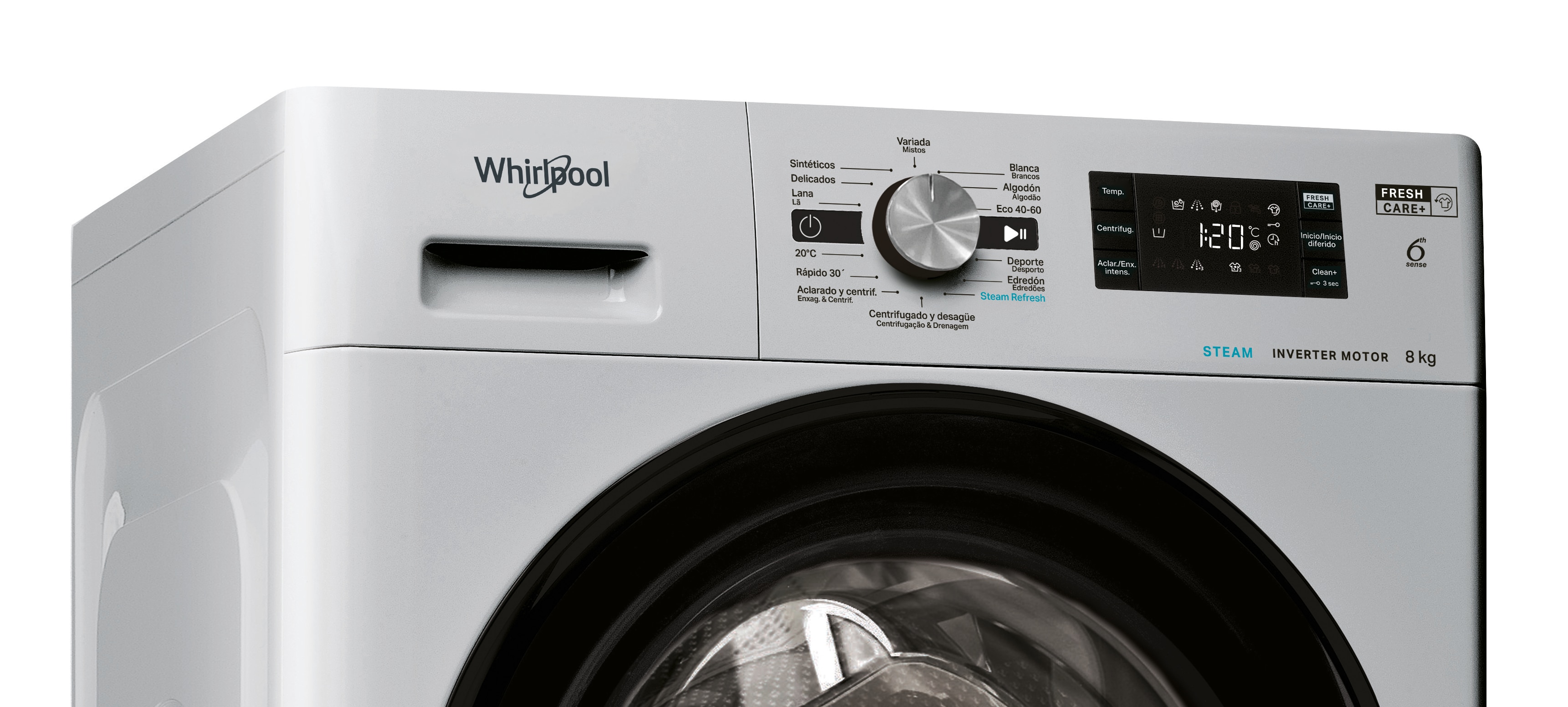 Lavadora Whirlpool 8 kg/ 1.400 rpm -FFB 8489 SBV SPT Inox-5