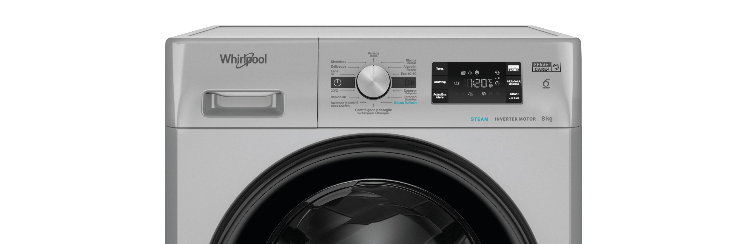 Lavadora Whirlpool 8 kg/ 1.400 rpm -FFB 8489 SBV SPT Inox-6