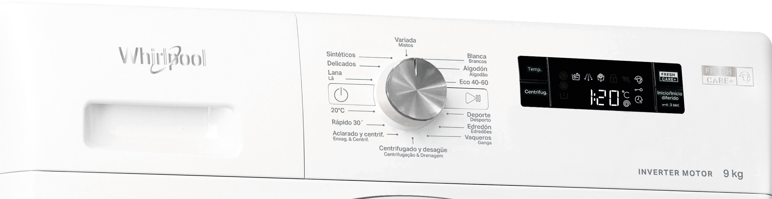 Lavadora Whirlpool 9 kg/ 1.200 rpm - FFS 9269 W SP Blanco-7