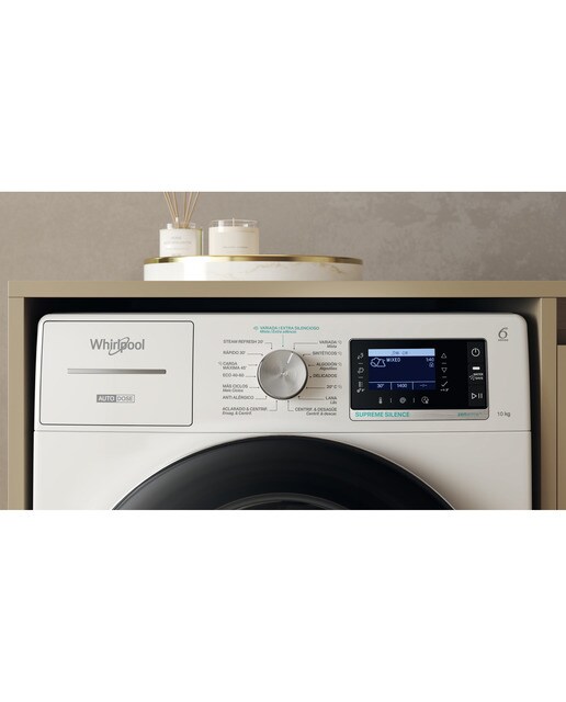 Máquina de Lavar Roupa Whirlpool W8 09AD SILENCE SPT de 9 kg e 1.400 rpm - Branco Branco-6