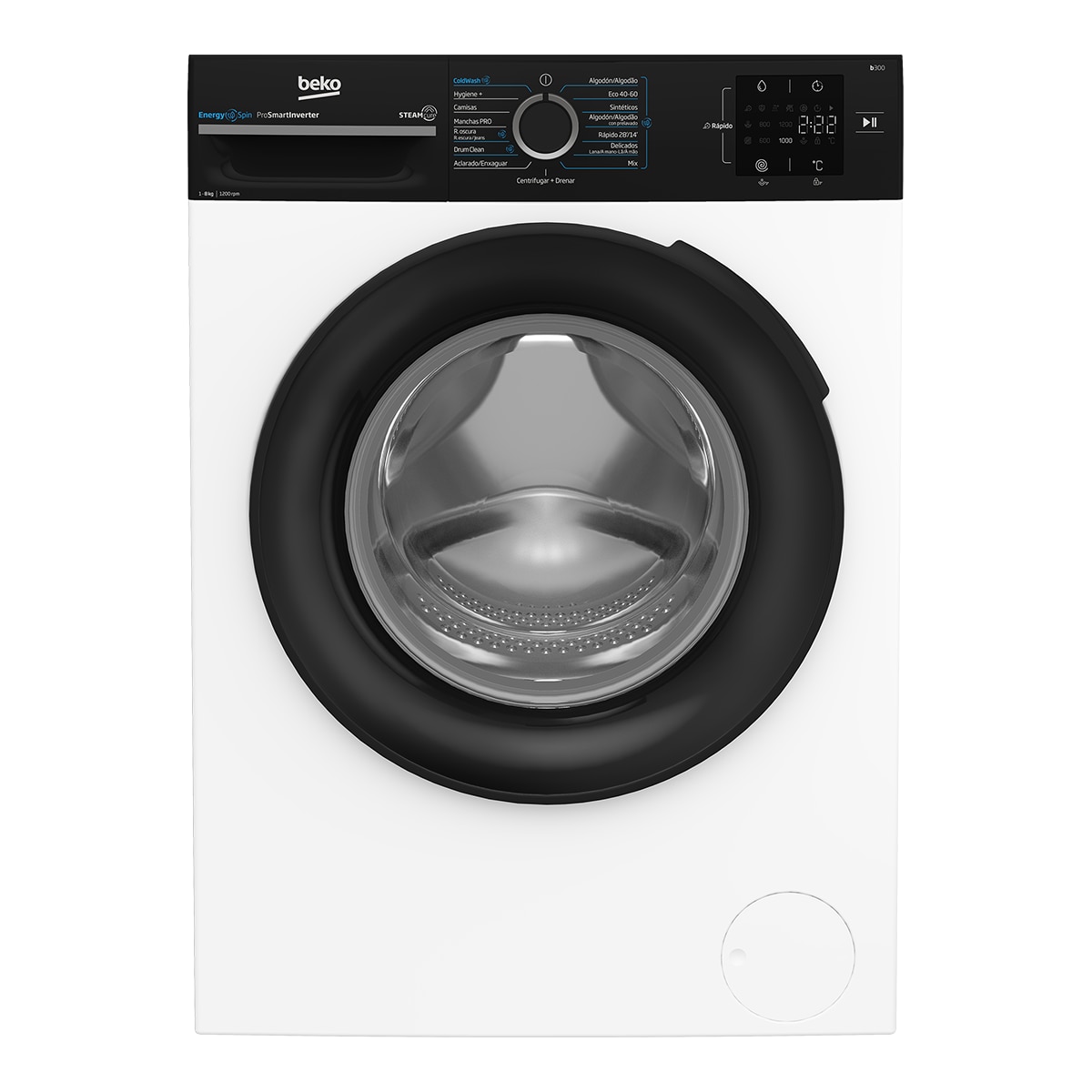 Lavadora Beko Energy Spin 8 kg / 1.200 rpm - BM3WFSU38213 Blanco-11