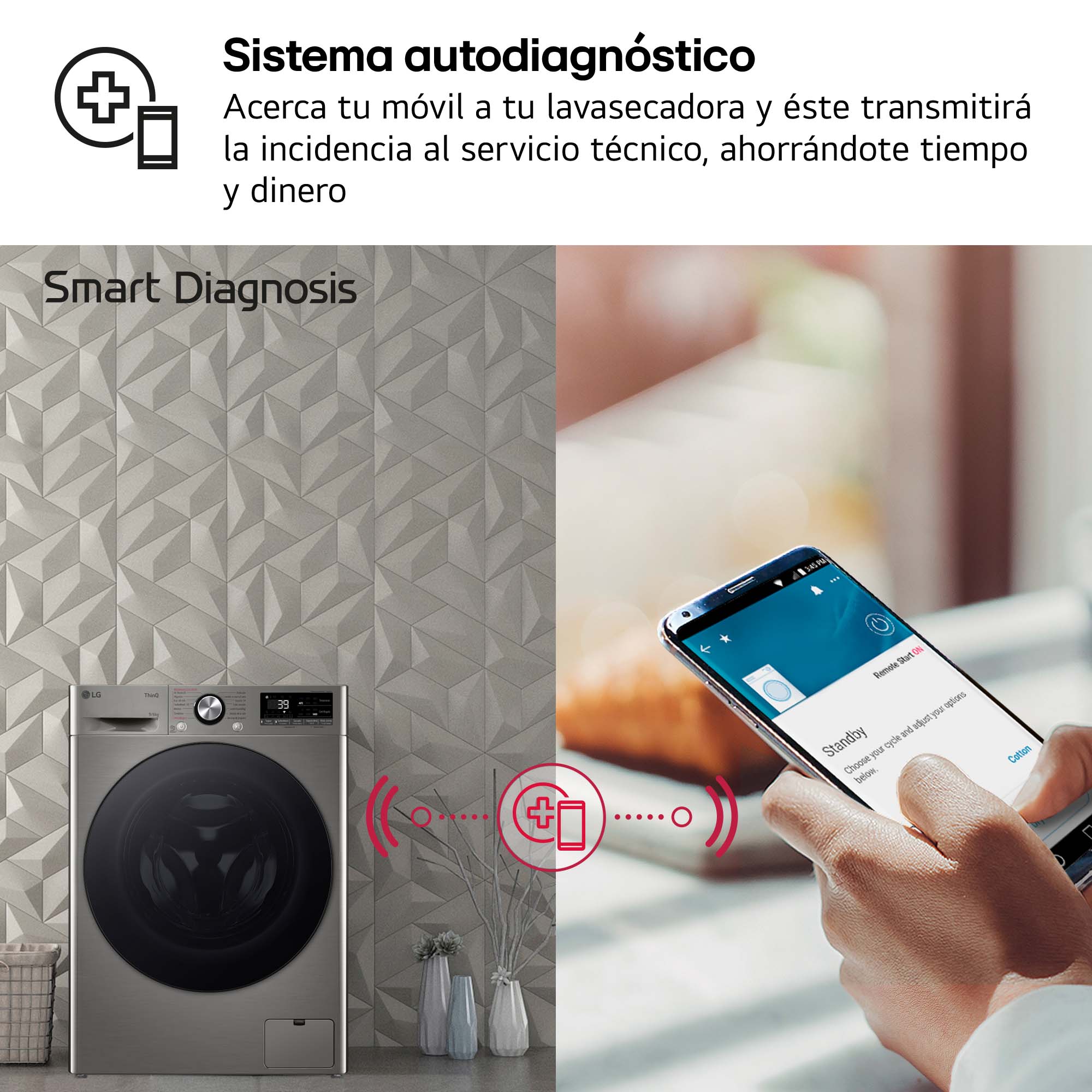 Lavadora secadora LG 9 kg lavado, 6 kg secado,  1400 rpm, inteligencia artificial - F4DR7009AGS Inox antihuellas-11