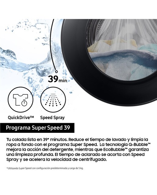 Lavadora Secadora Samsung 11kg/6kg con Autodosificación Clase D/A Blanca WD11DG6B85BEU3 Blanco-4