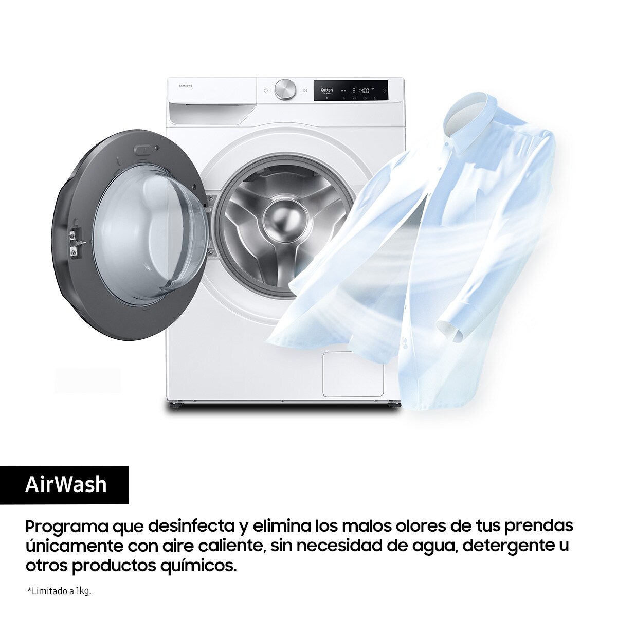Lavadora Secadora Samsung 9kg/6kg con Autodosificación Clase D/A Blanca WD90DG6B85BEU3 Blanco-7