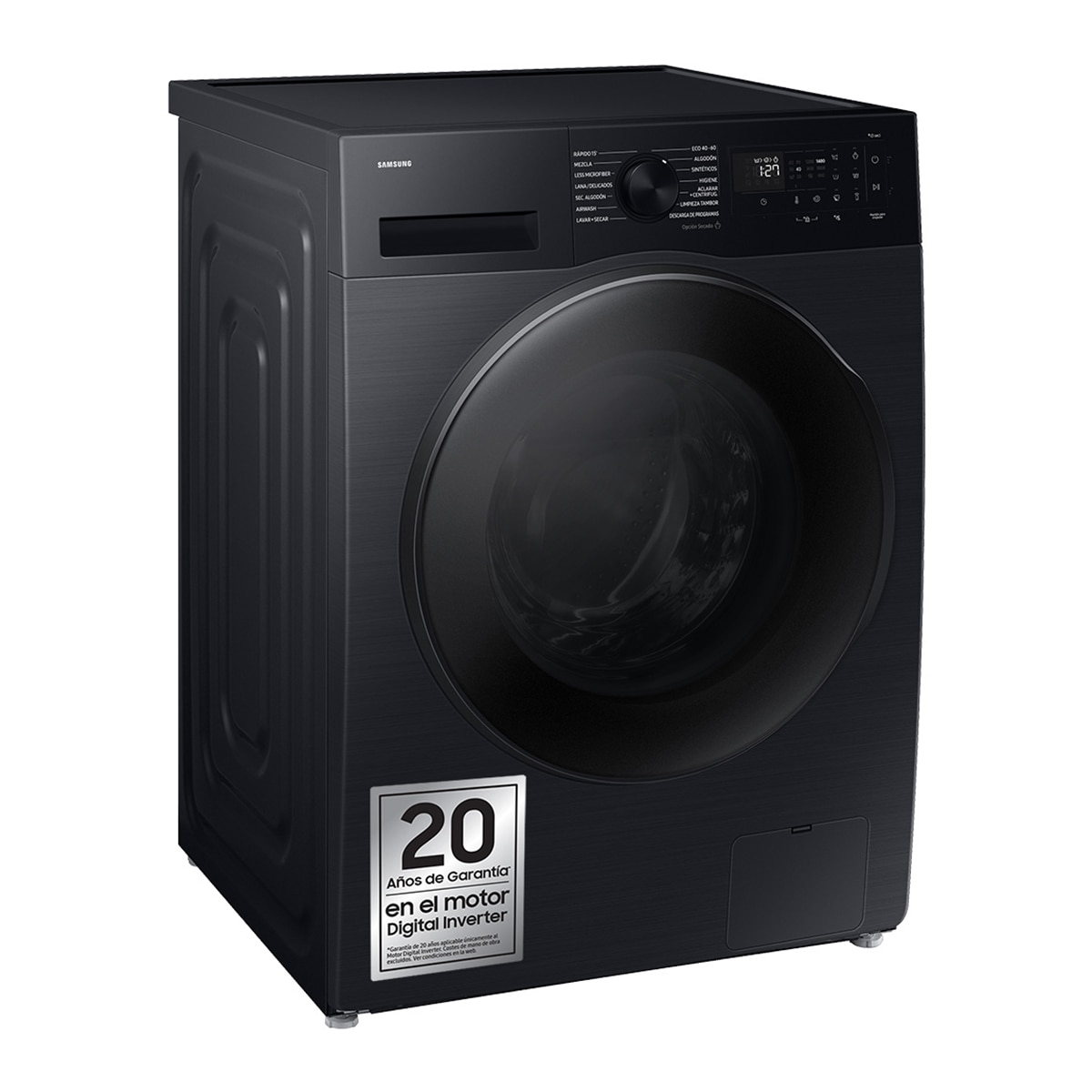 Samsung – Lavadora Secadora Samsung 9kg/6kg Tecnología AI EcoBubble? Clase D/A Negra WD90DG5B15BBEC.