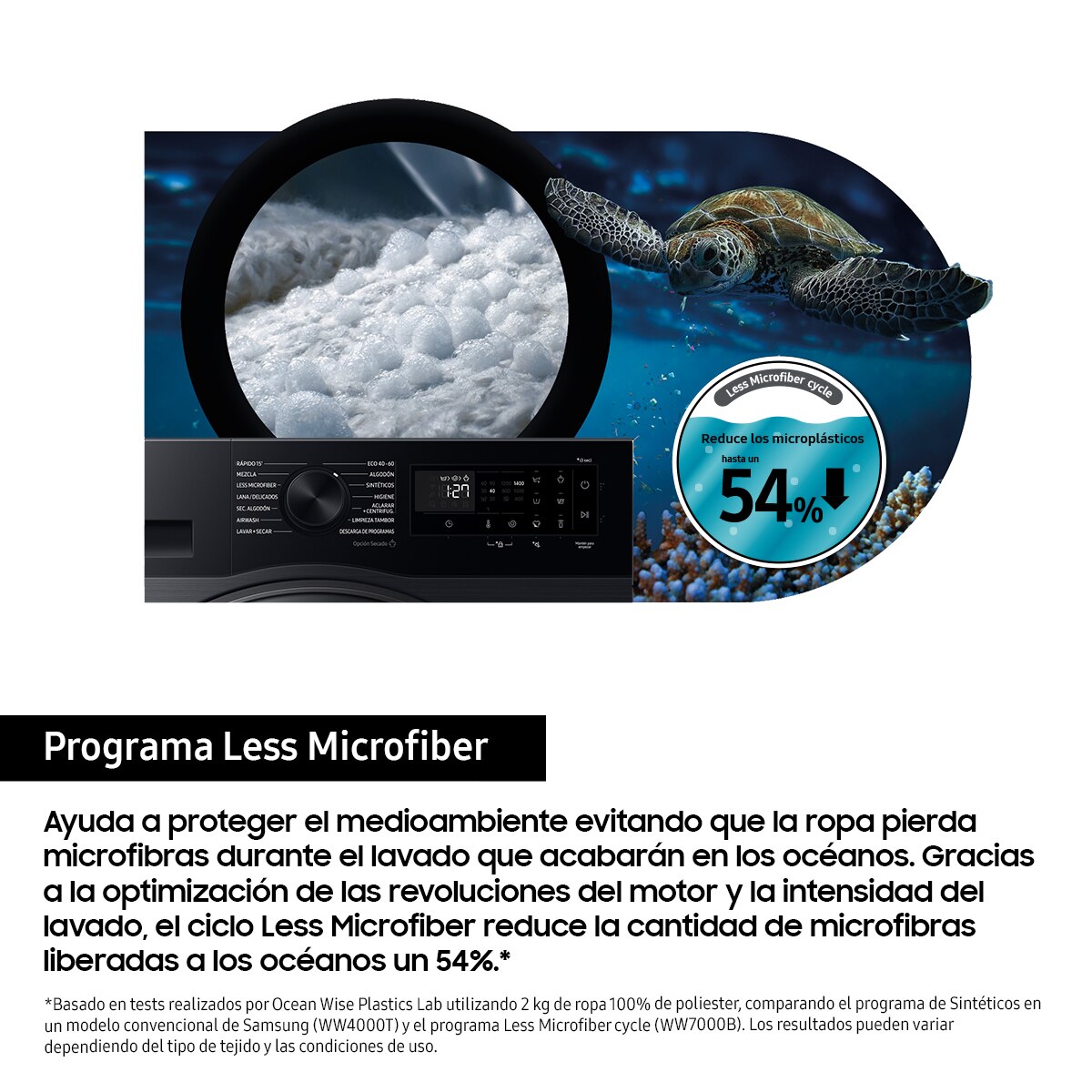 Lavadora Secadora Samsung 9kg/6kg Tecnología AI EcoBubble? Clase D/A Negra WD90DG5B15BBEC Negro-7