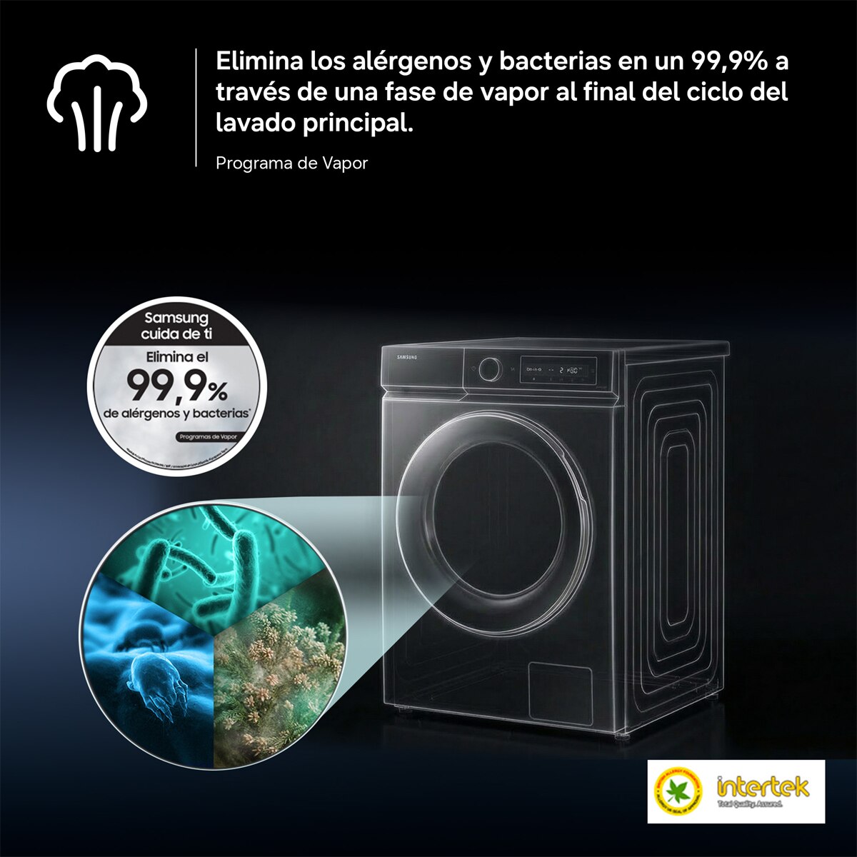 Lavadora Secadora Samsung 9kg/6kg Tecnología AI EcoBubble Clase D/A Blanca WD90DG5B15BEEC Blanco-9