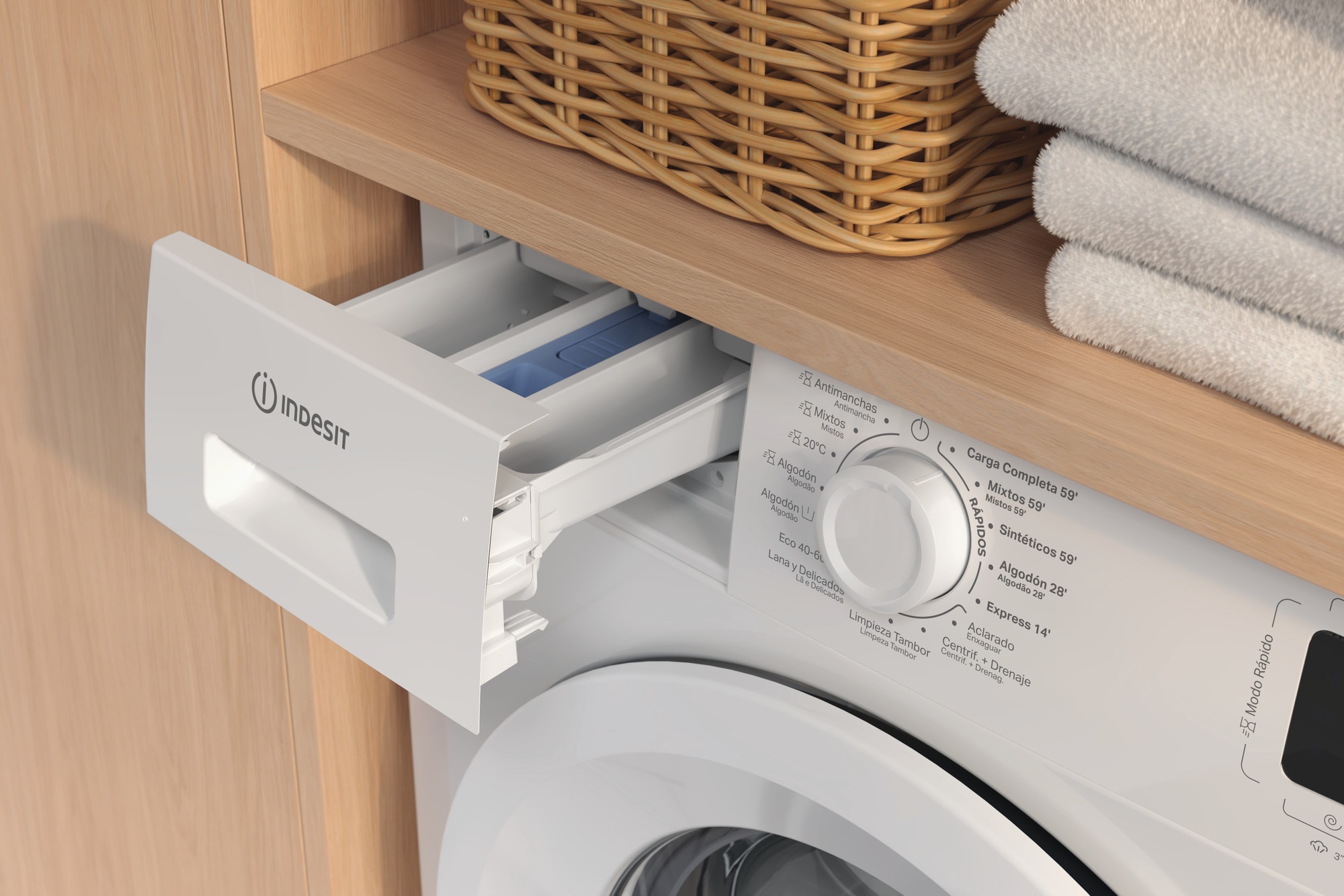 Lavadora Indesit 9 kg / 1.400 rpm - IM 964 MY TIME SPT Blanco-7