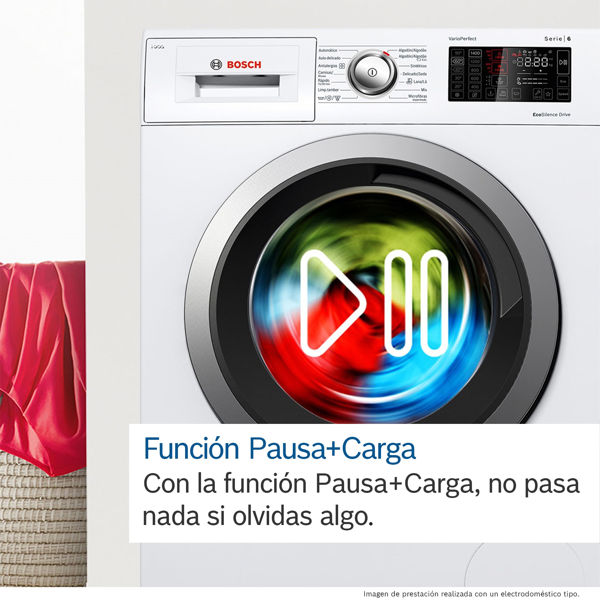 Lavadora Bosch 9 kg / 1400 rpm Autodosificación - WGB244A0ES Blanco-10