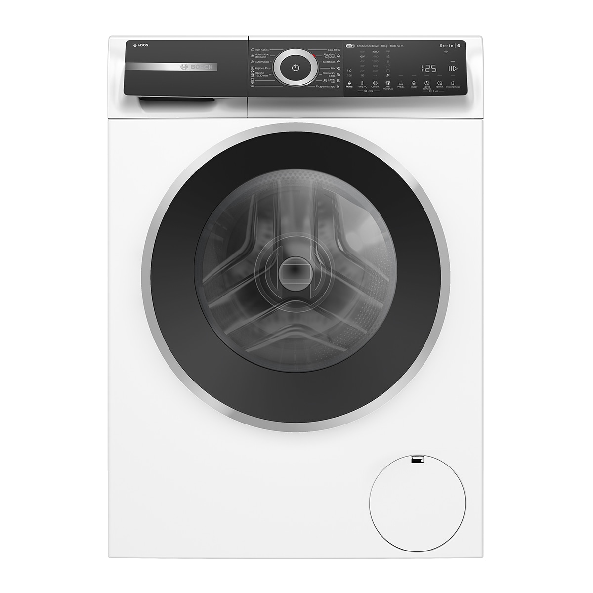 Máquina de Lavar Roupa Bosch Serie 6 WGH256A0ES i-DOS, Carga Frontal de 10 kg e 1600 rpm - Branco Branco-1