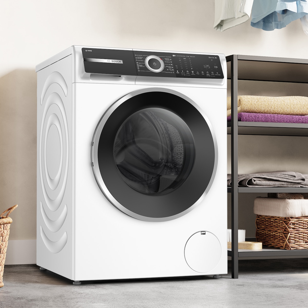 Máquina de Lavar Roupa Bosch Serie 6 WGH256A0ES i-DOS, Carga Frontal de 10 kg e 1600 rpm - Branco Branco-3