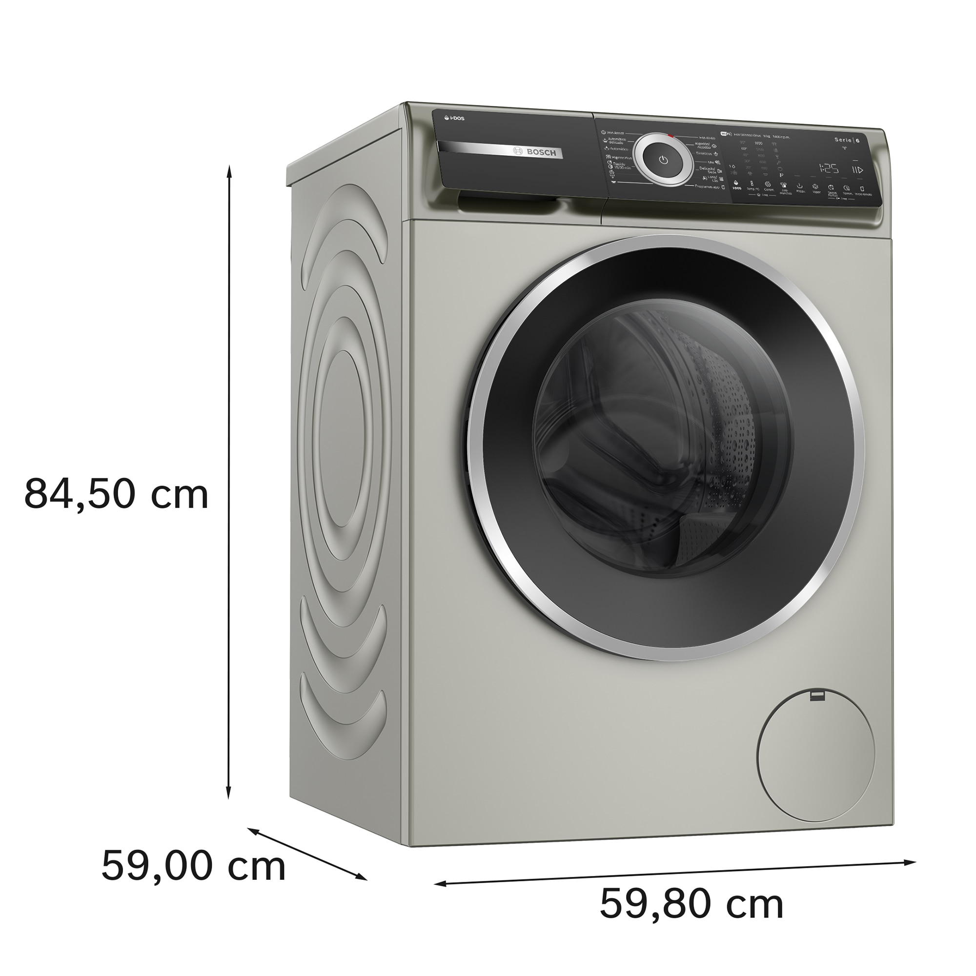 Lavadora Bosch 9 kg /1400 rpm Autodosificación - WGH244AXES Silver / Inox-2