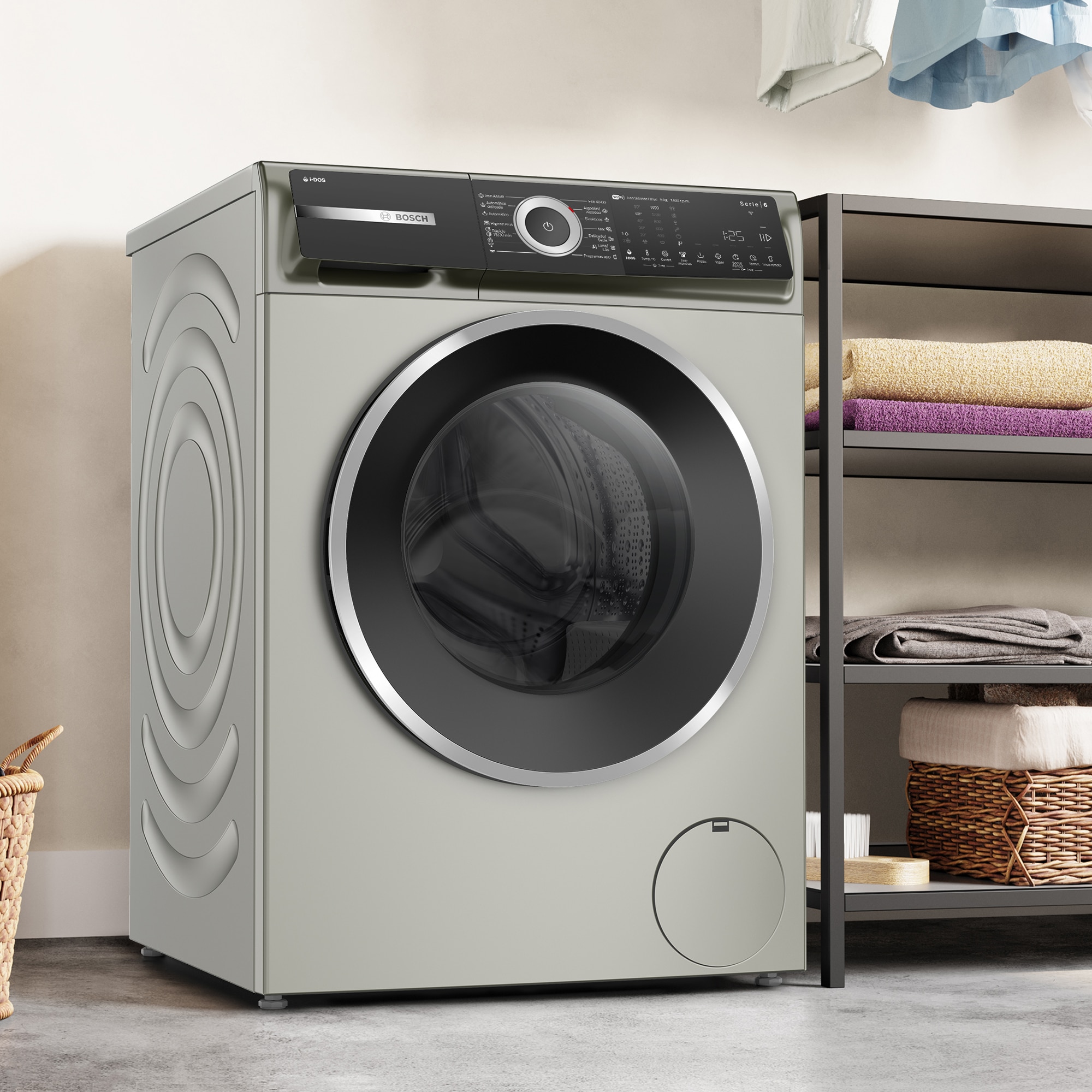 Lavadora Bosch 9 kg /1400 rpm Autodosificación - WGH244AXES Silver / Inox-3