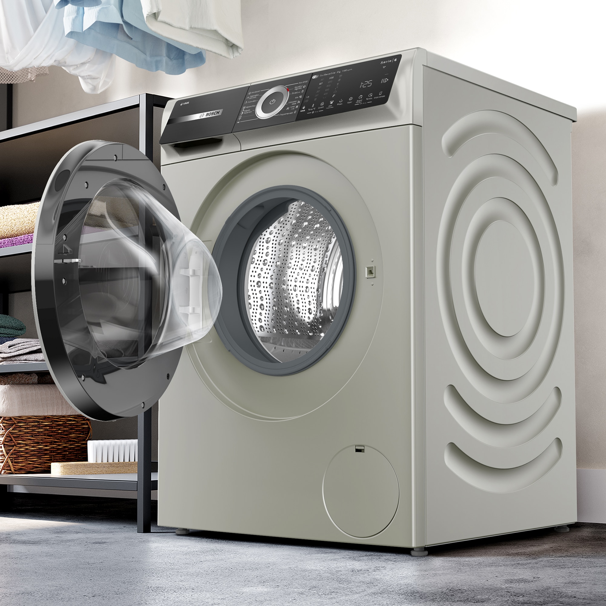 Lavadora Bosch 9 kg /1400 rpm Autodosificación - WGH244AXES Silver / Inox-4