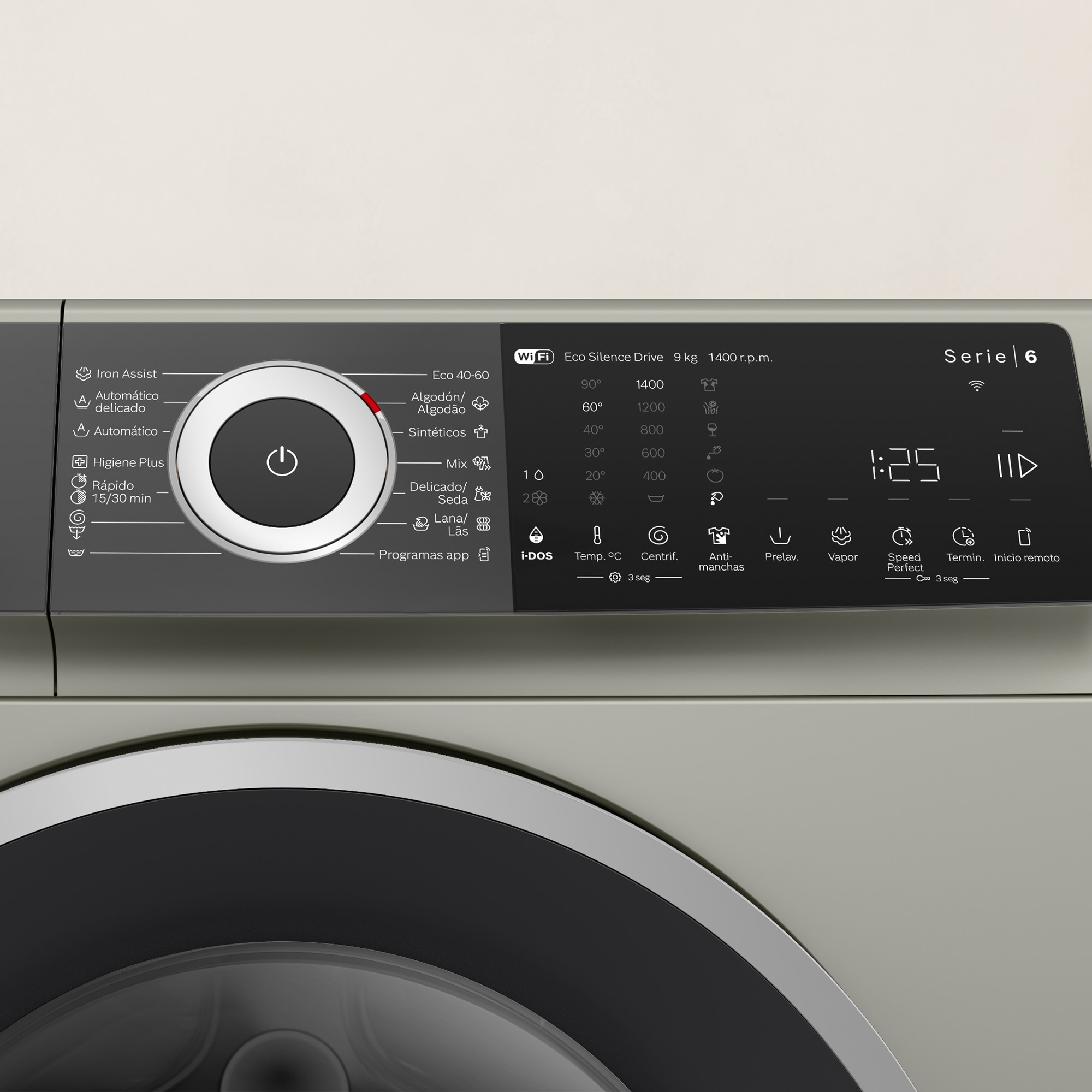 Lavadora Bosch 9 kg /1400 rpm Autodosificación - WGH244AXES Silver / Inox-5