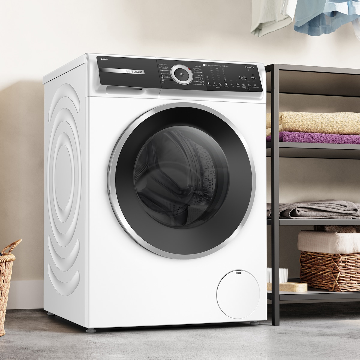 Máquina de Lavar Roupa Bosch Serie 6 WGH244A0ES i-DOS, Carga Frontal de 9 kg e 1400 rpm - Branco Branco-3