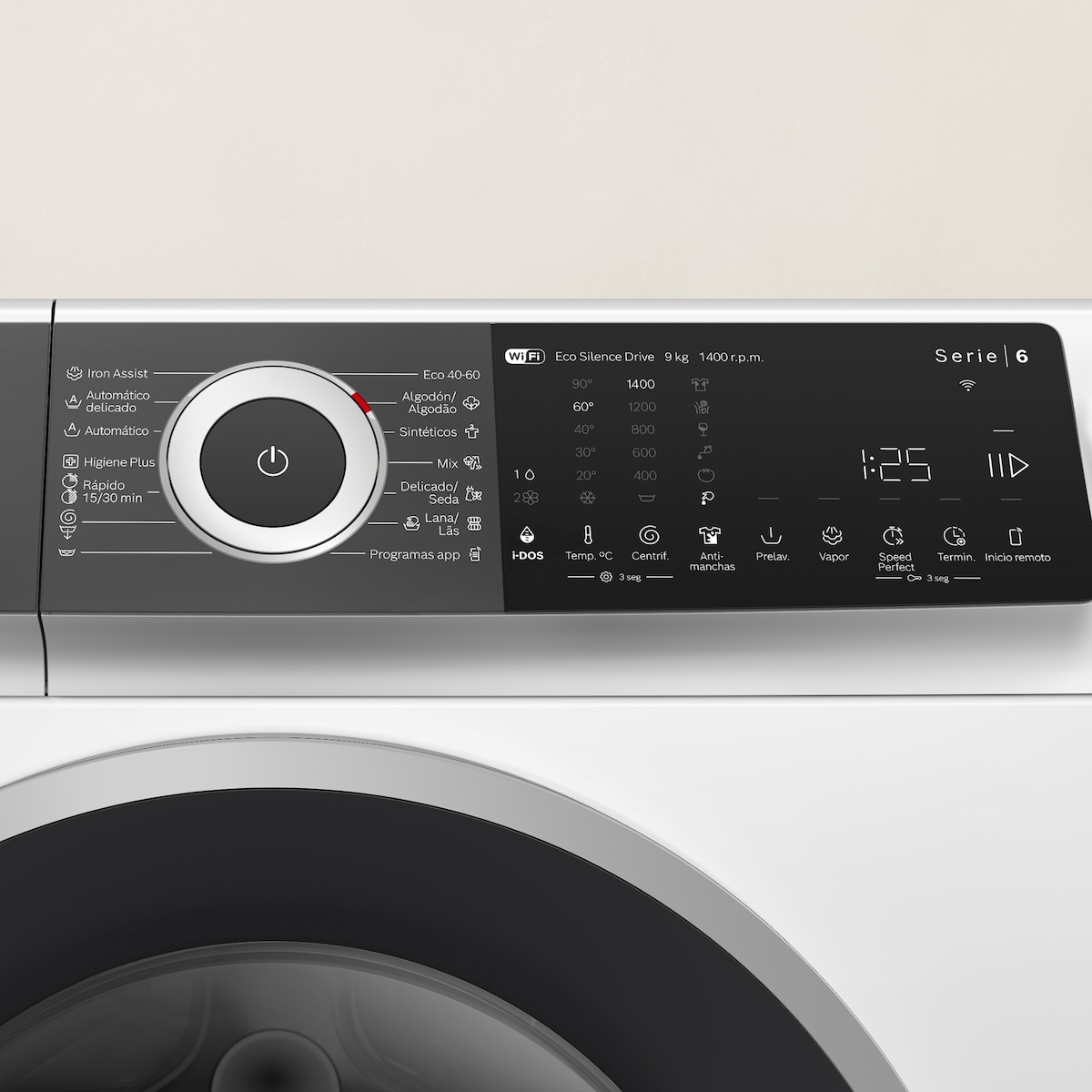 Máquina de Lavar Roupa Bosch Serie 6 WGH244A0ES i-DOS, Carga Frontal de 9 kg e 1400 rpm - Branco Branco-5