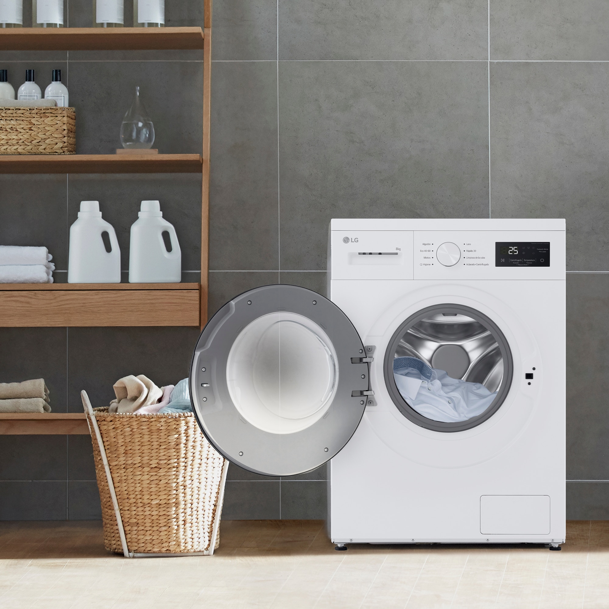 Lavadora LG 8 Kg / 1400 rpm - F4A10S8NWK Blanco-10