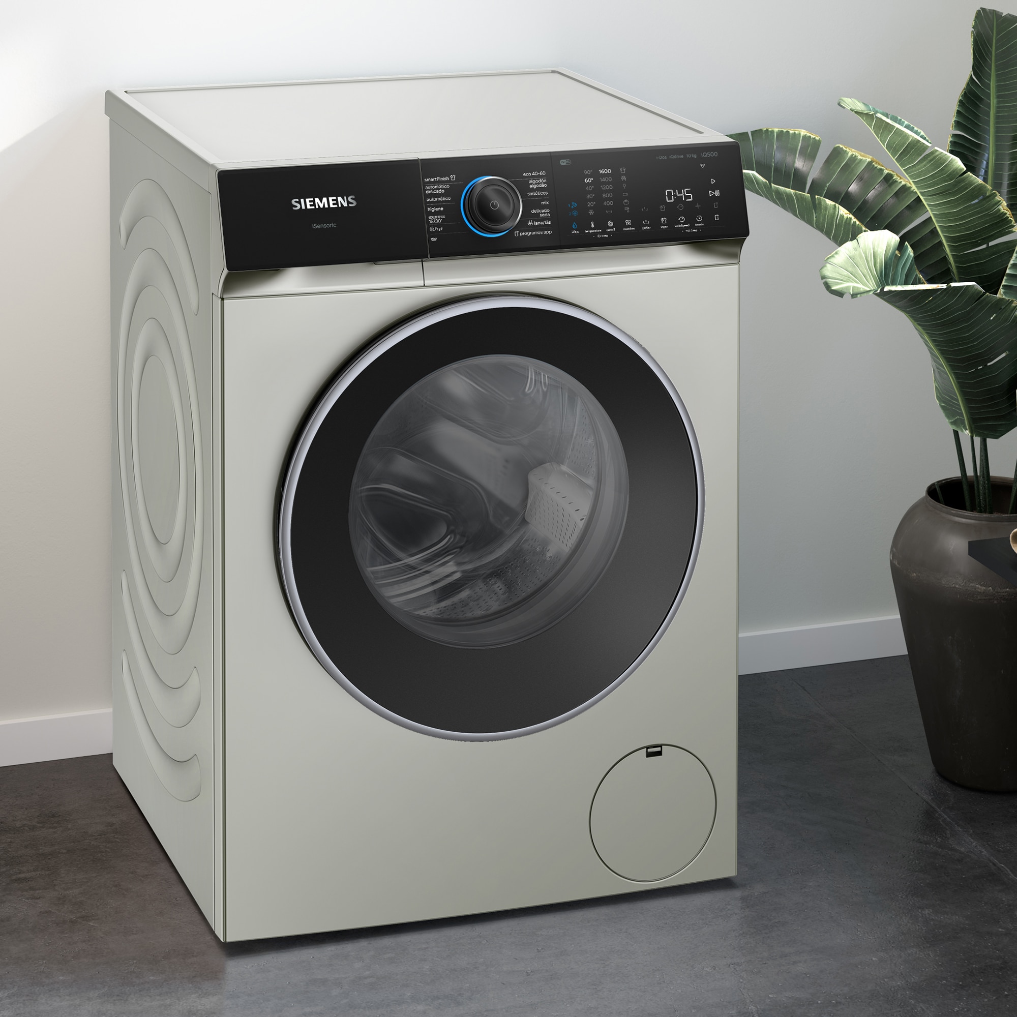 Máquina de Lavar Roupa Siemens iQ500 WG56H2AXES Carga Frontal, Home Connect, i-Dos, de 10 kg e de 1600 rpm - Silver Inox Aço mate anti marcas-3