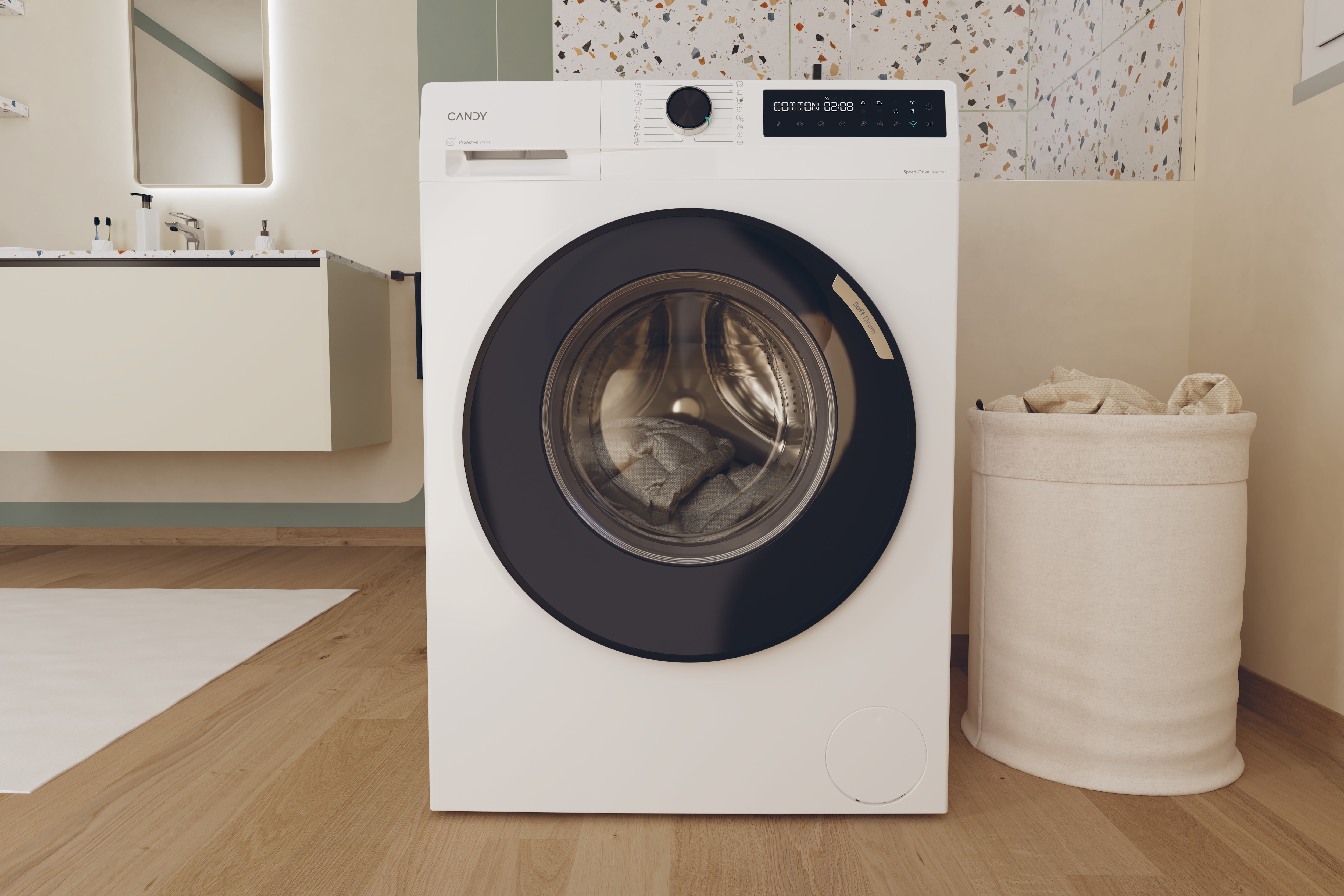 Lavadora Candy 10 kg / 1.400 rpm Pro Wash 500 - BR 410B8-S Blanco-6