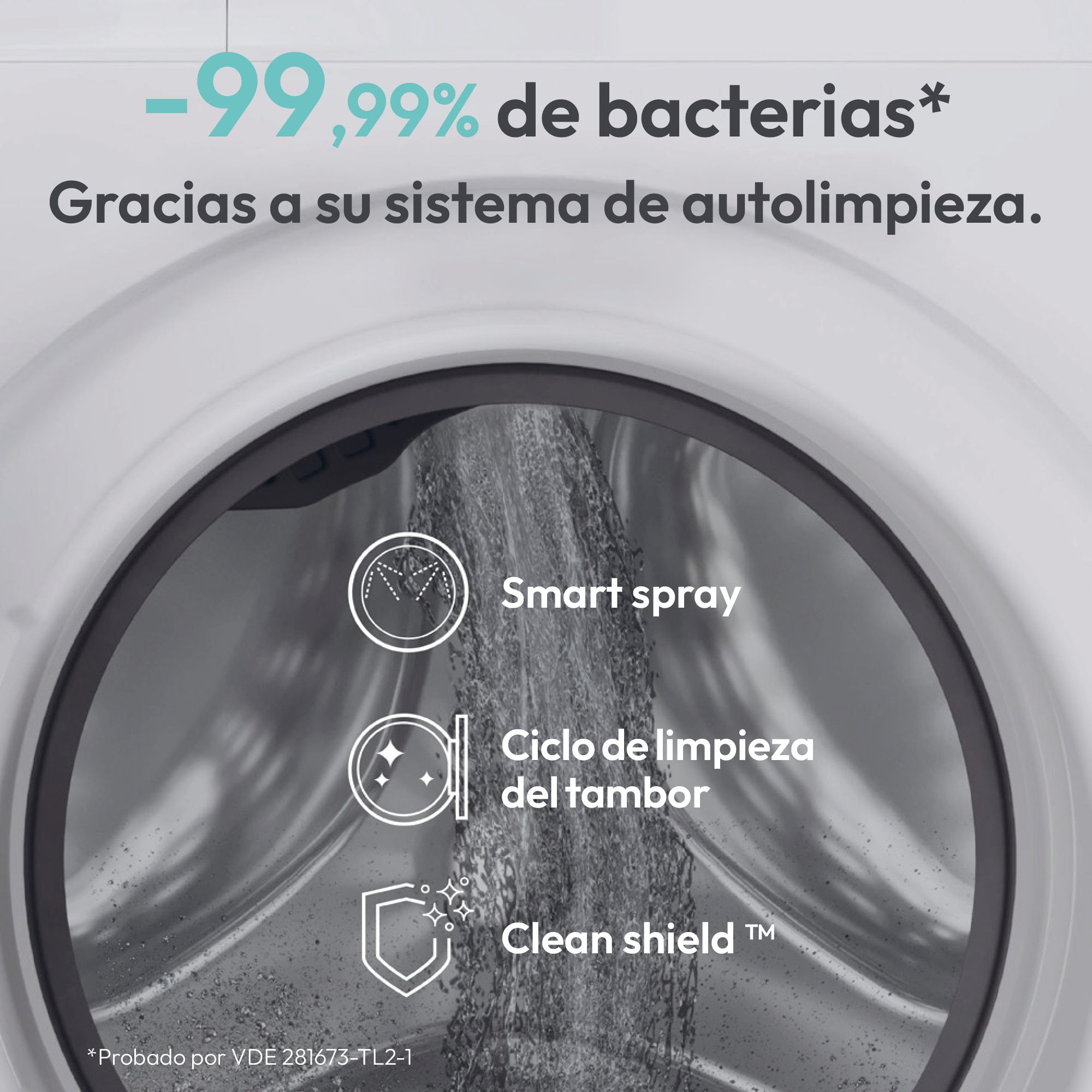 Lavadora Candy 8 kg / 1.400 rpm Prowash 500 - BR 48B6-S Blanco-11