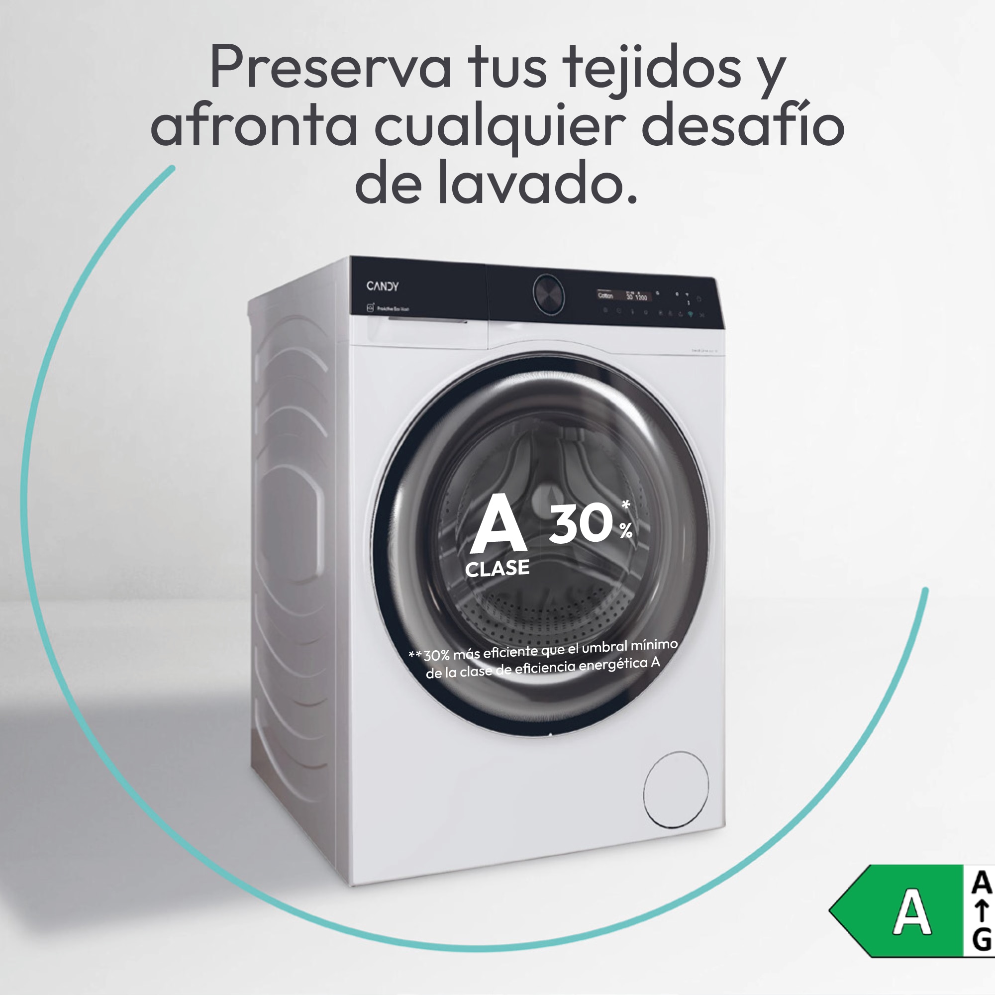 Lavadora Candy 9 Kg / 1400 rpm, ProWash, Smart - BS 49B9-S Blanco-6
