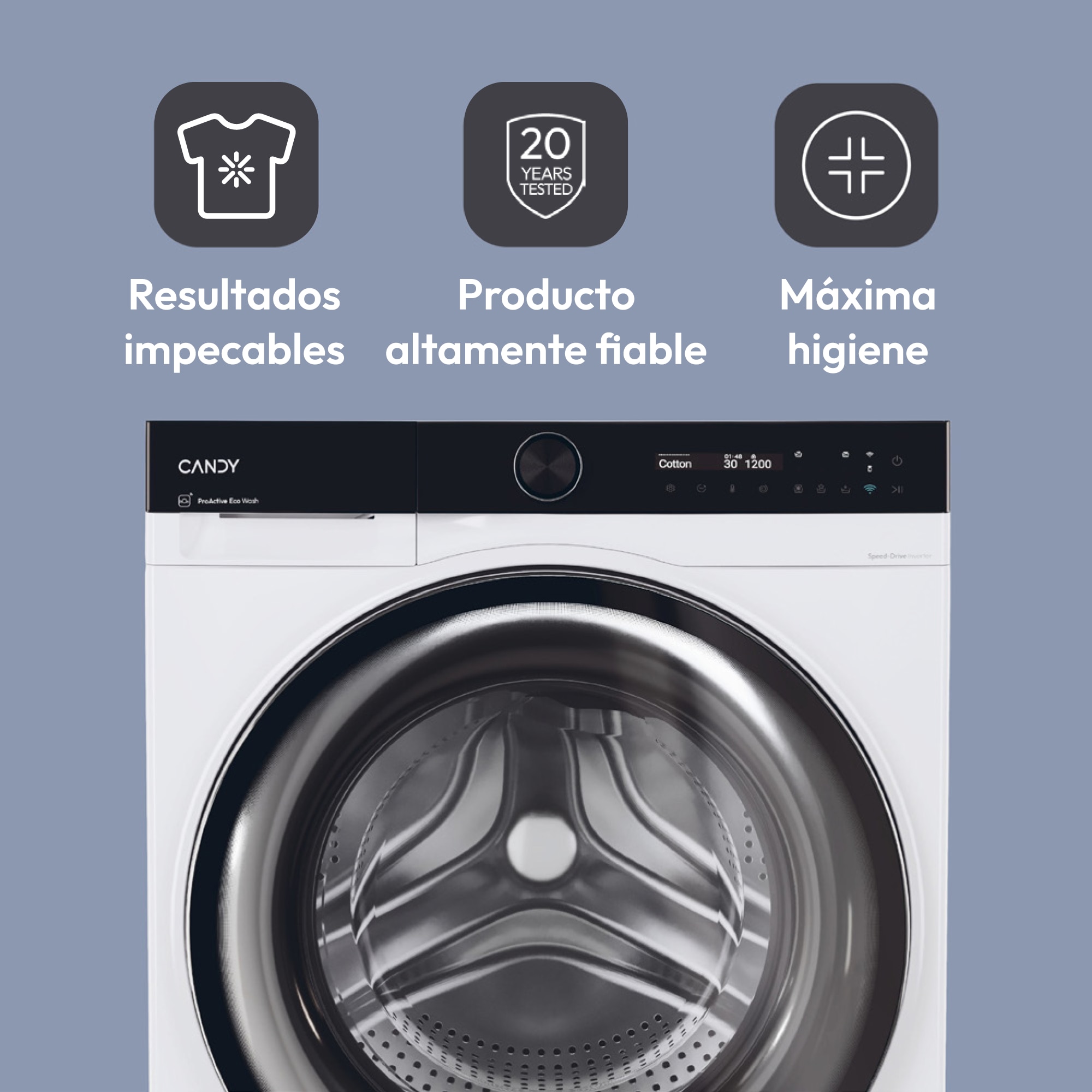 Lavadora Candy 9 Kg / 1400 rpm, ProWash, Smart - BS 49B9-S Blanco-7