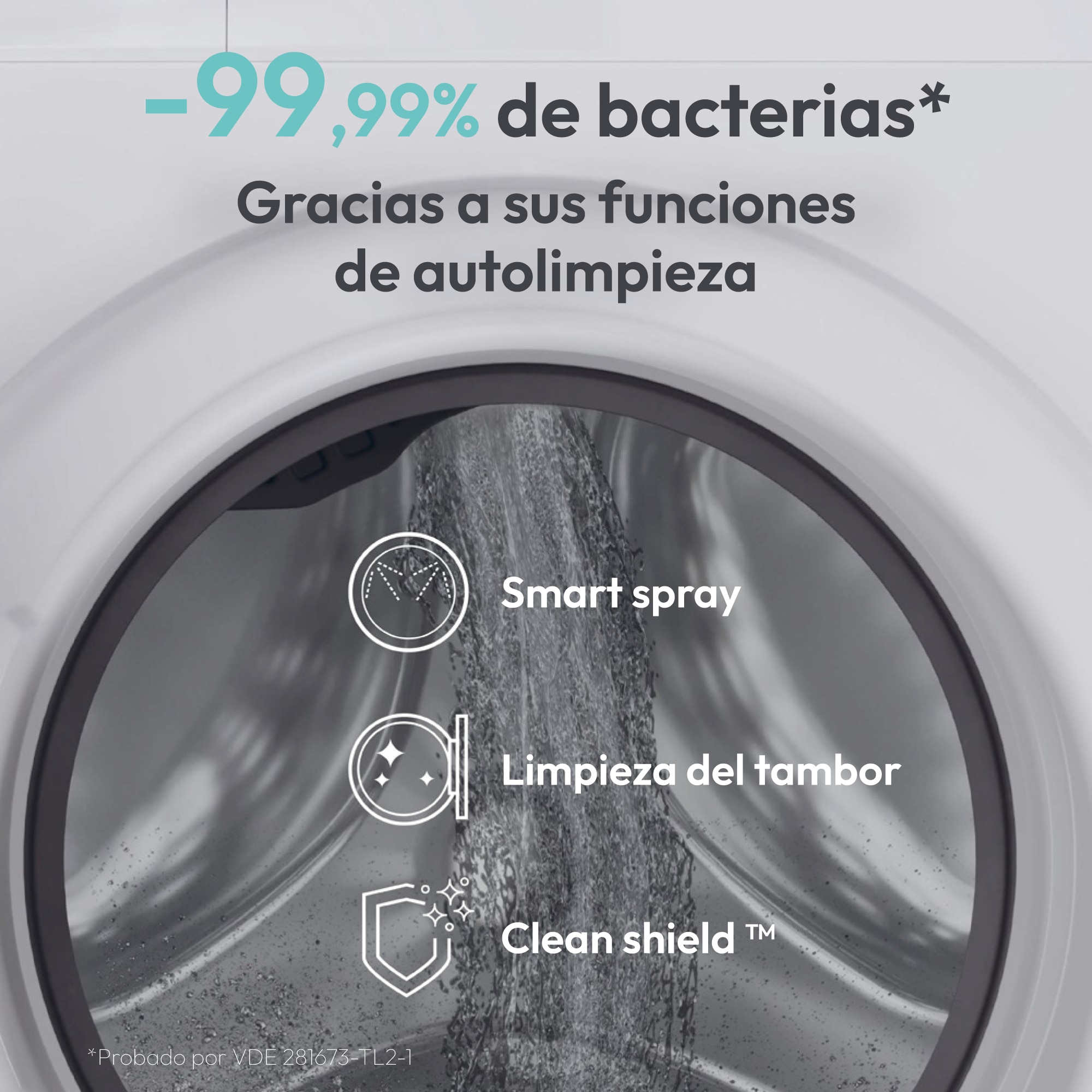 Lavadora Candy 9 Kg / 1400 rpm, ProWash, Smart - BS 49B9-S Blanco-10