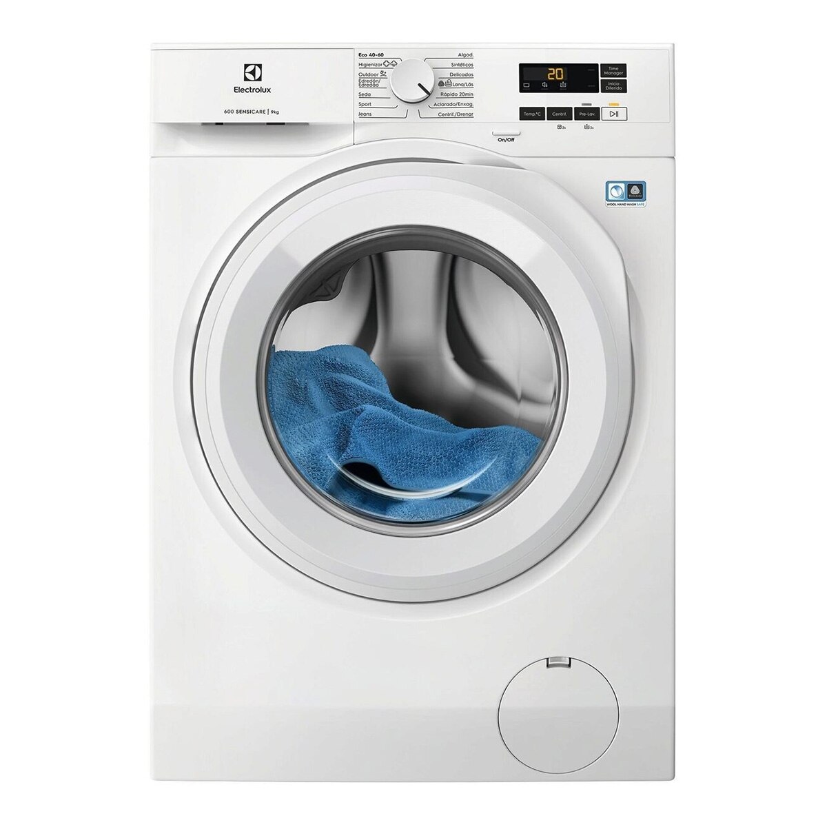 Lavadora Electrolux 9 kg / 1.400 rpm, programa vapor, lavado rápido - EFI6194O1B Blanco-1