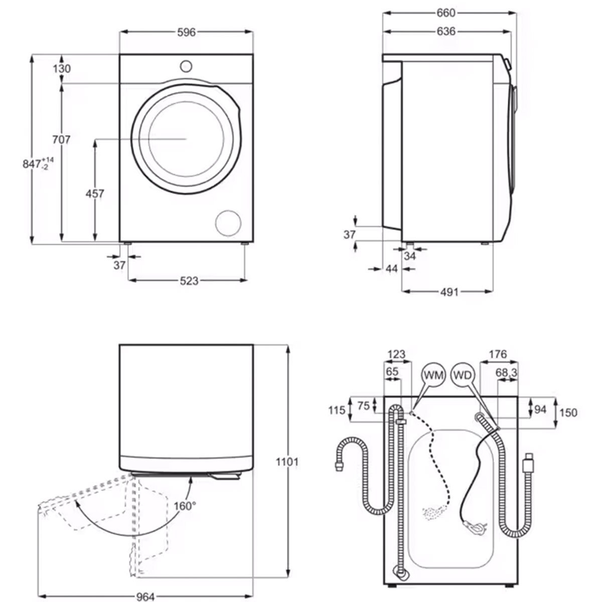 Lavadora Electrolux 9 kg / 1.400 rpm, programa vapor, lavado rápido - EFI6194O1B Blanco-2