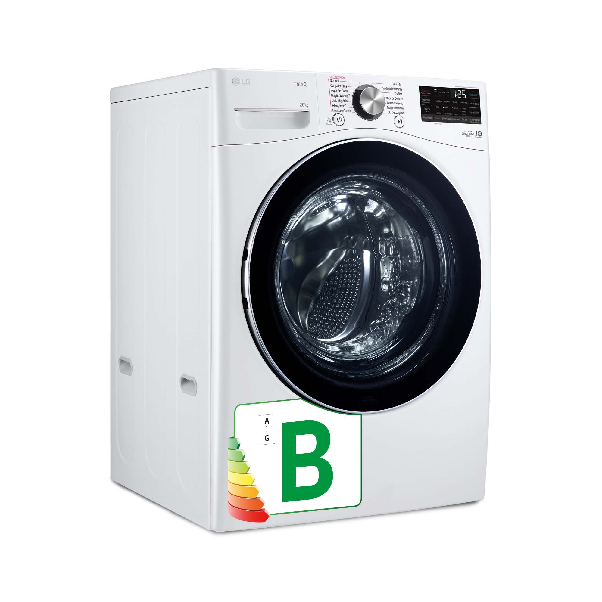 Lavadora LG 20 kg / 1.000 rpm - F0P3CYV2W Blanco-5