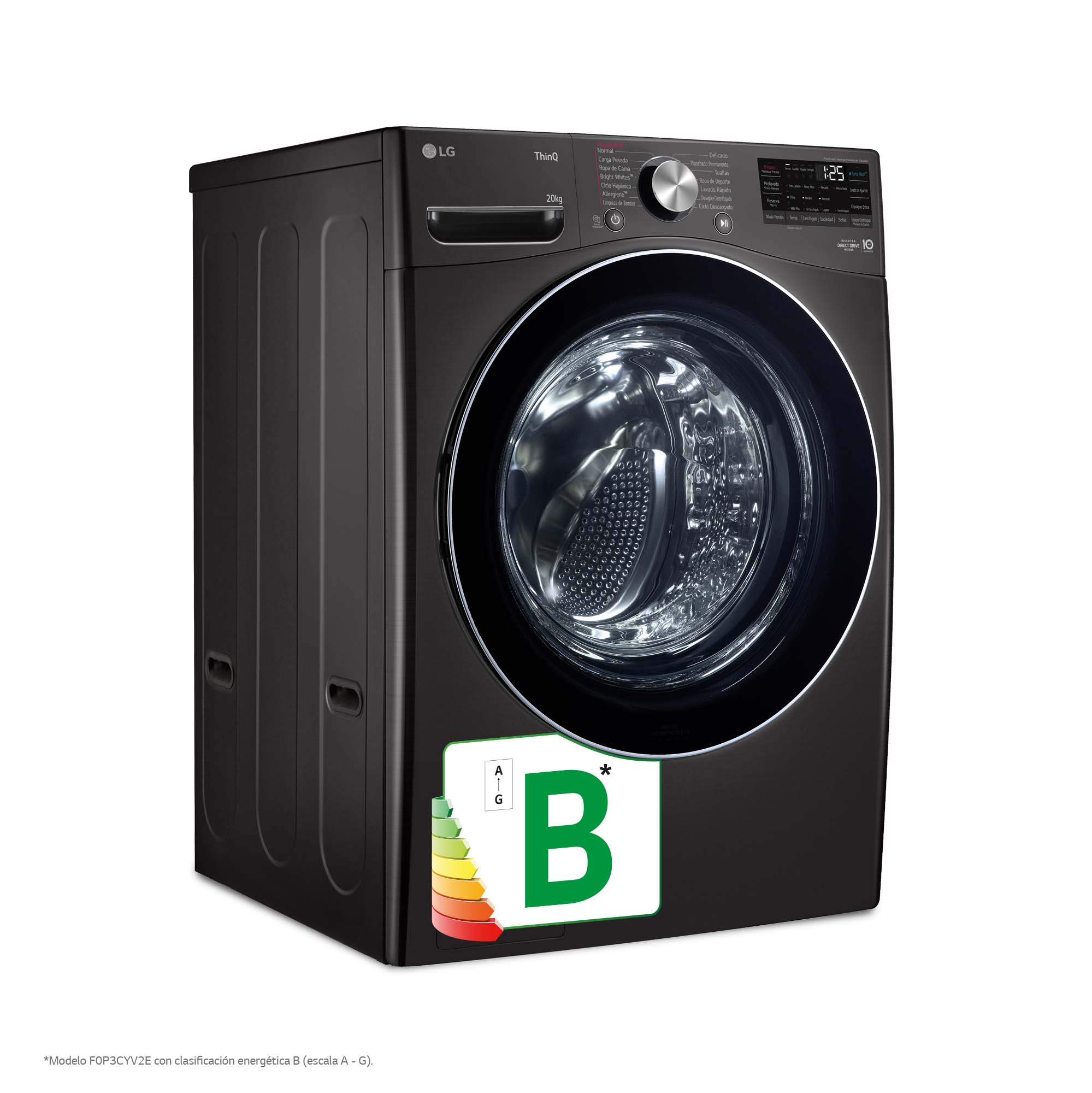 Lavadora LG 20 kg / 1.000 rpm - F0P3CYV2E Negro-5