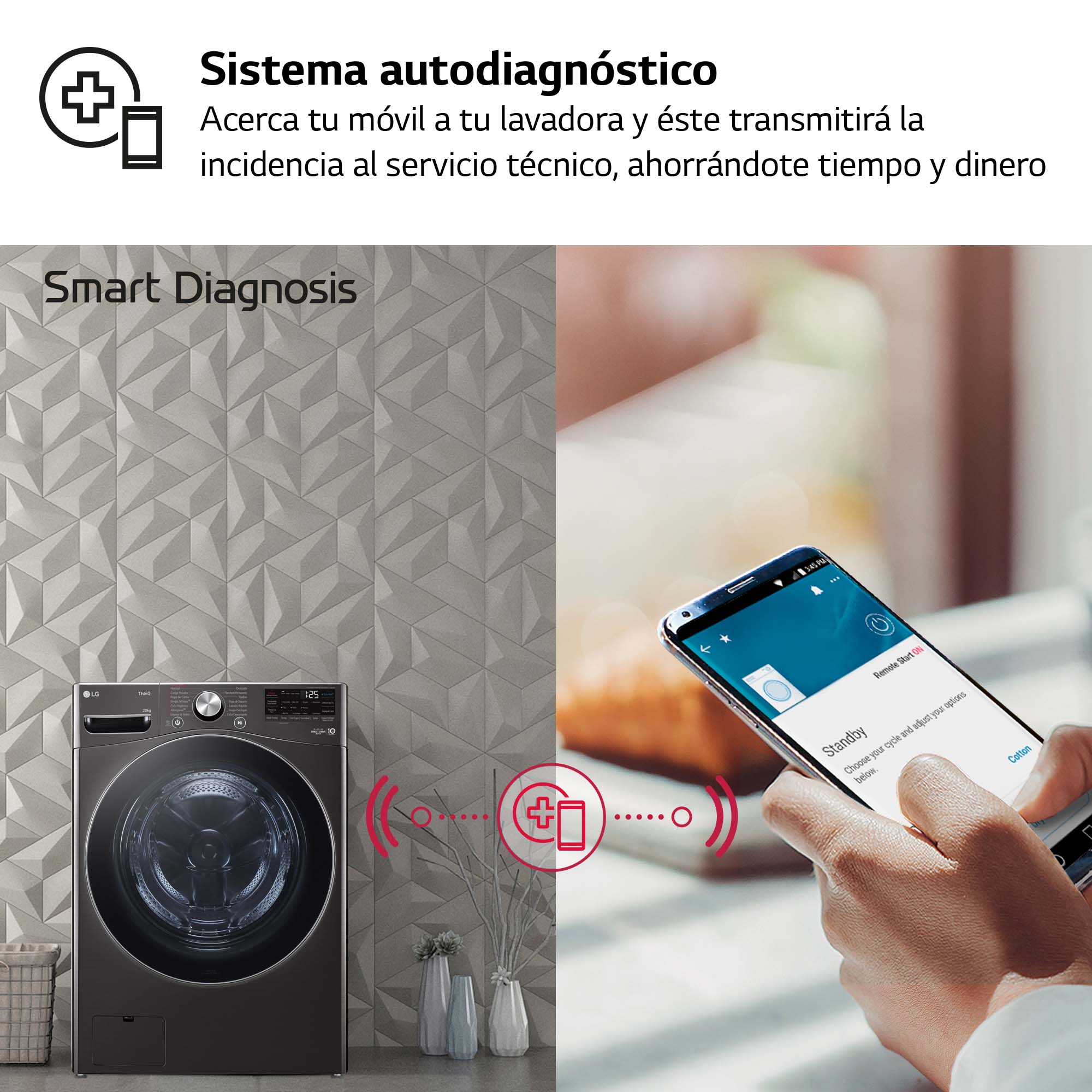 Lavadora LG 20 kg / 1.000 rpm - F0P3CYV2E Negro-14