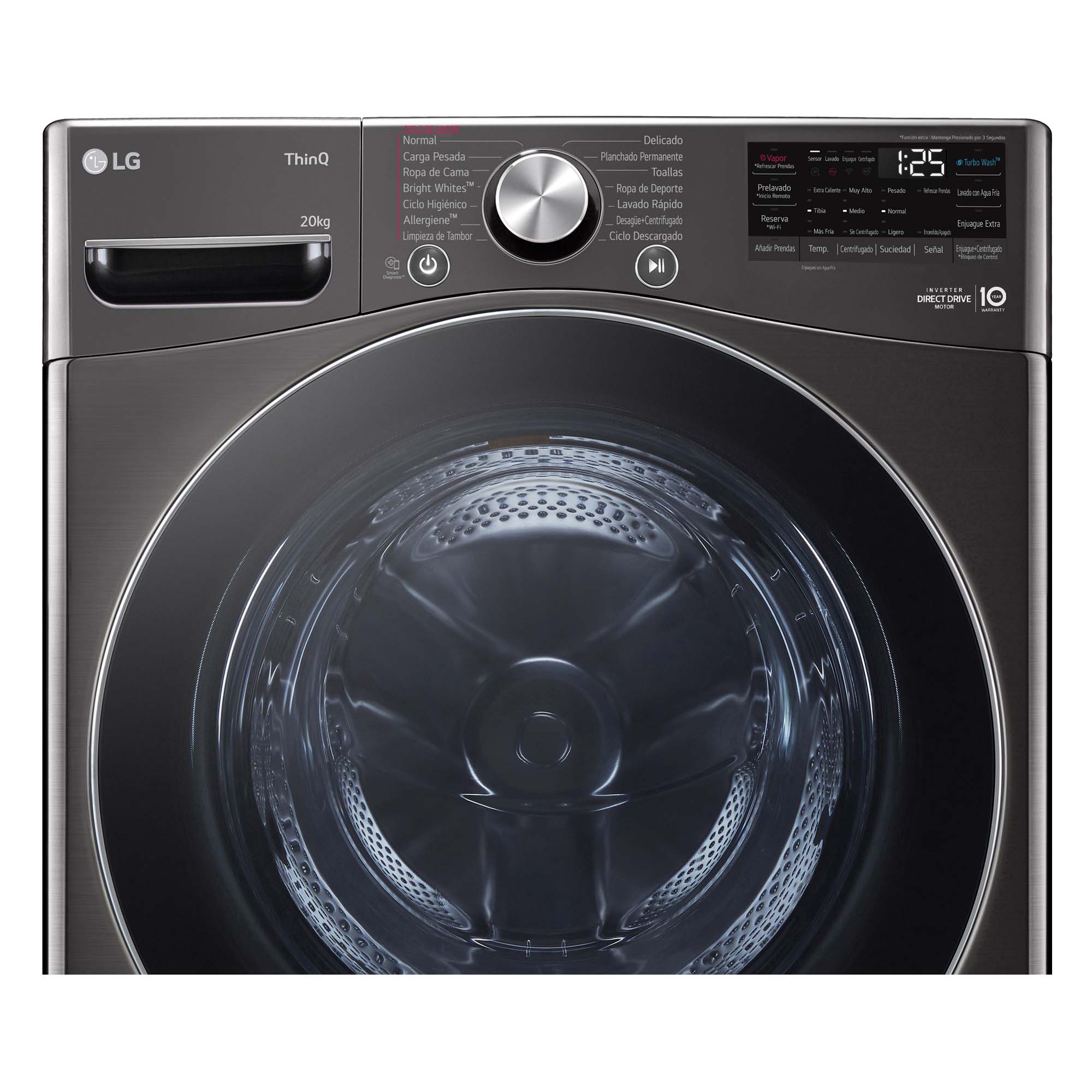 Lavadora LG 20 kg / 1.000 rpm - F0P3CYV2E Negro-16