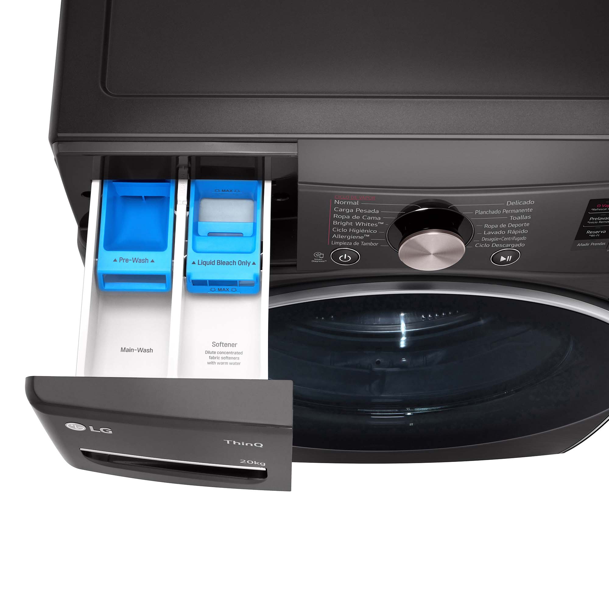 Lavadora LG 20 kg / 1.000 rpm - F0P3CYV2E Negro-17