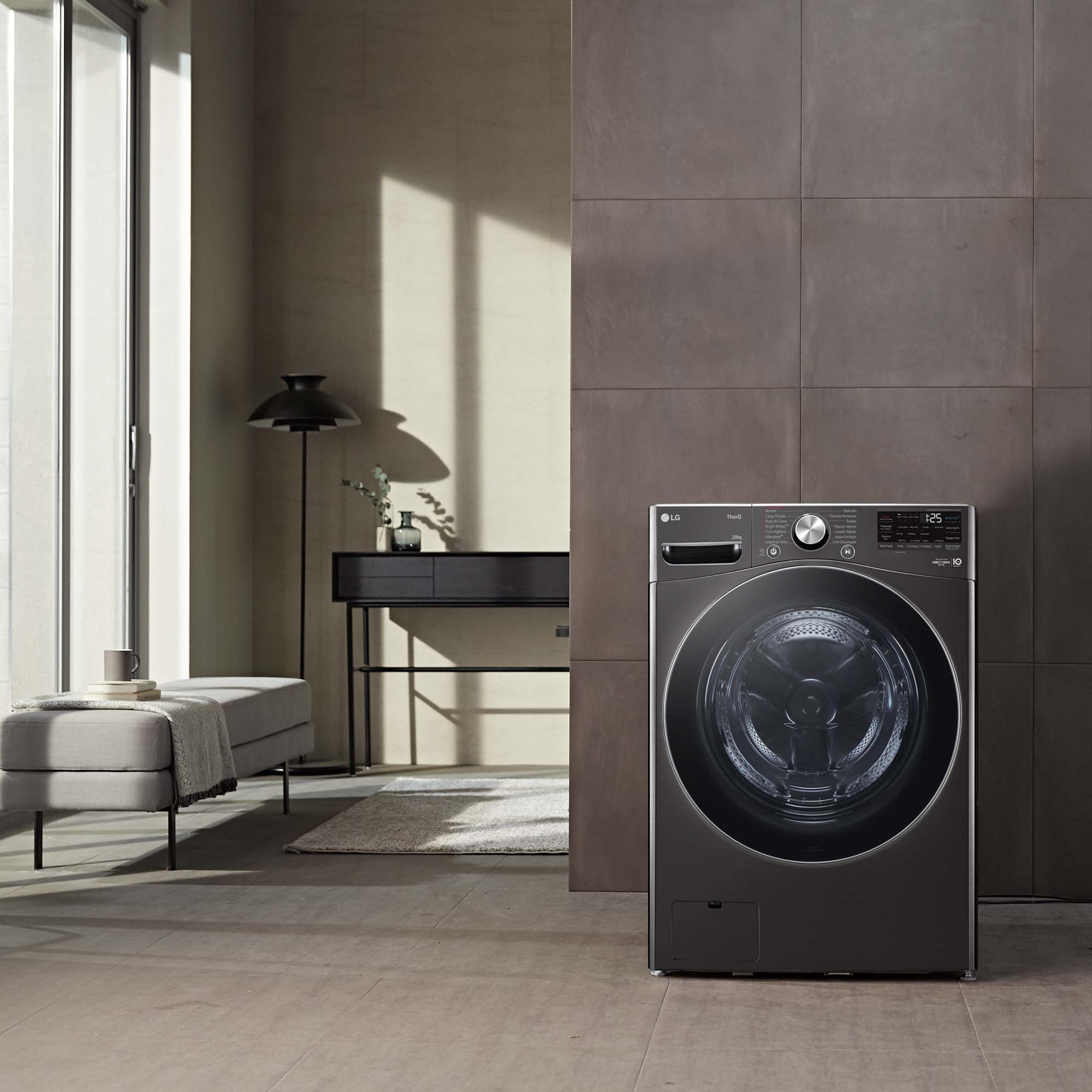 Lavadora LG 20 kg / 1.000 rpm - F0P3CYV2E Negro-19
