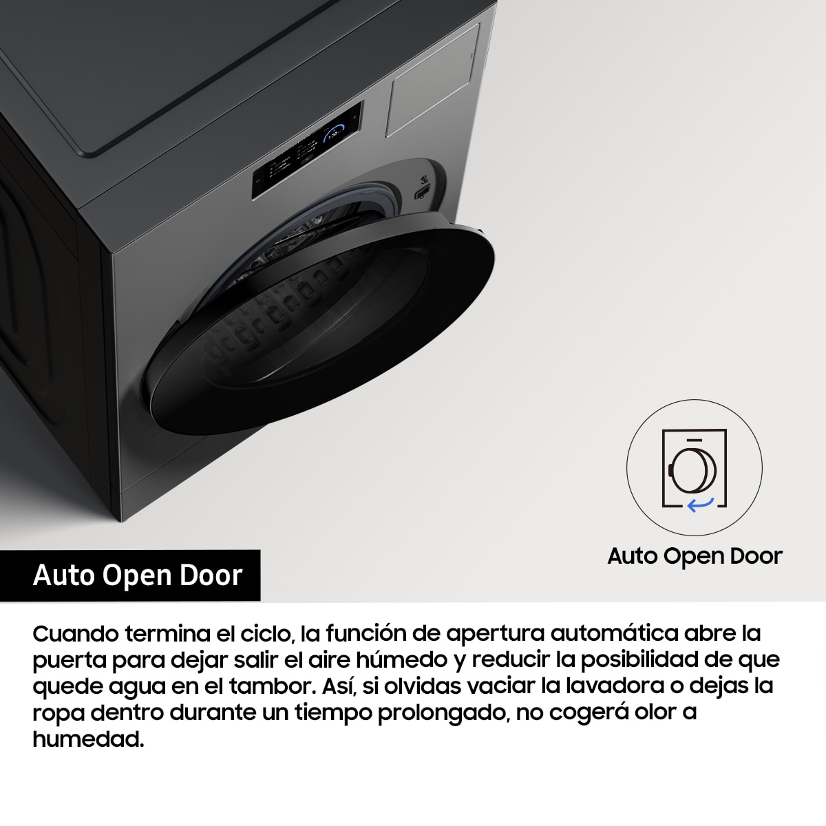 Lavadora Secadora Samsung 18kg/11kg Bespoke AI Laundry Combo™ Clase A Grafito WD18DB8995BZT2 Grafito-7