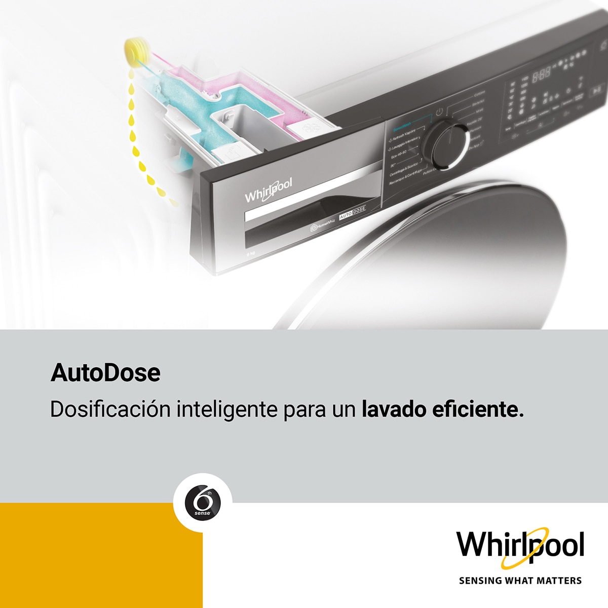 Lavadora Whirlpool 9 Kg / 1.400 rpm A-50% Autodose - WPM 911W ADS SPT Blanco-14
