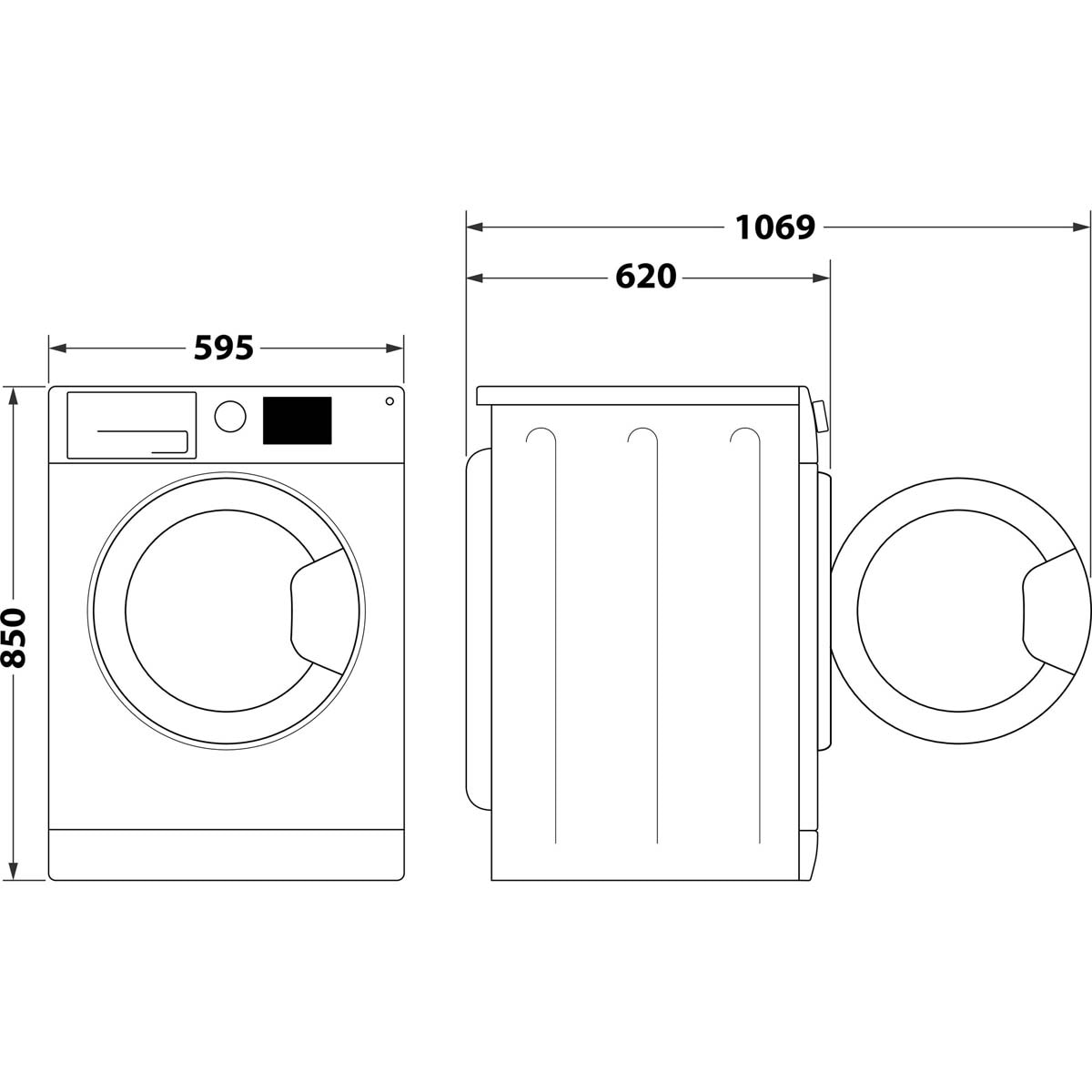 Lavadora Indesit 11 kg / 1.400 rpm - BWE 111496X WSV SPT Blanco-2