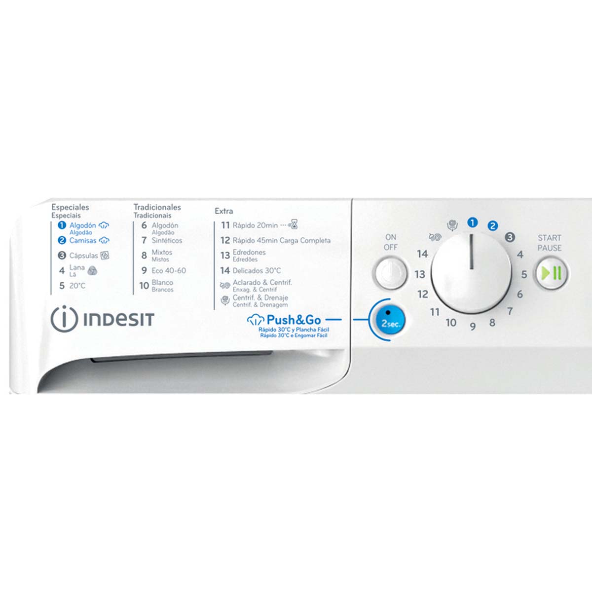 Lavadora Indesit 11 kg / 1.400 rpm - BWE 111496X WSV SPT Blanco-6