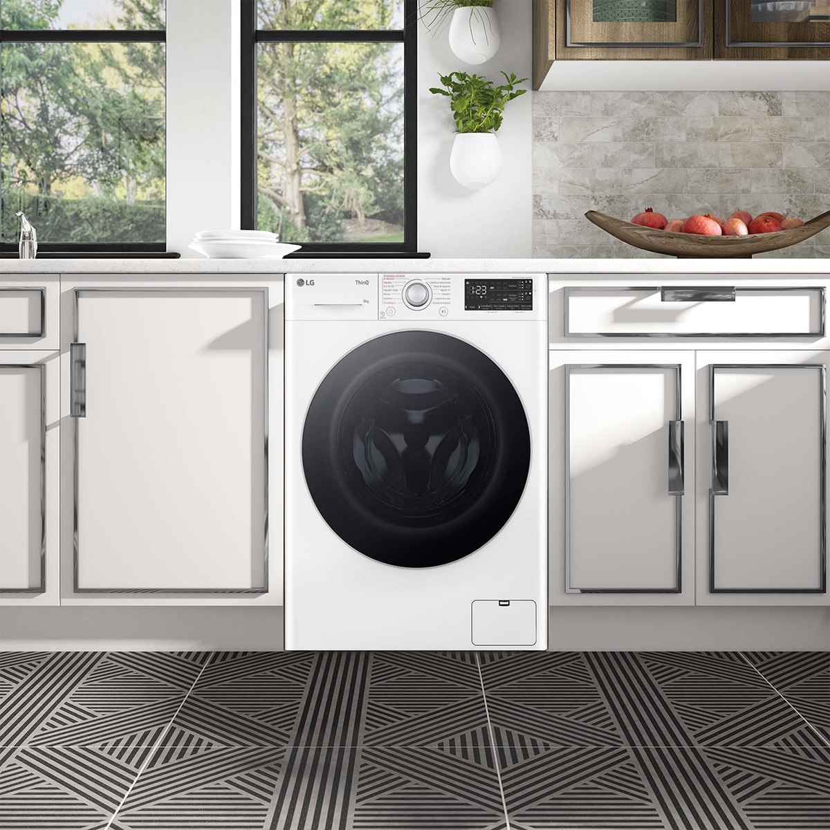 Lavadora LG 9 kg / 1400 rpm, inteligente AI Direct Drive. Vapor, Autodosificación - F4WR5509A1W Blanco-16