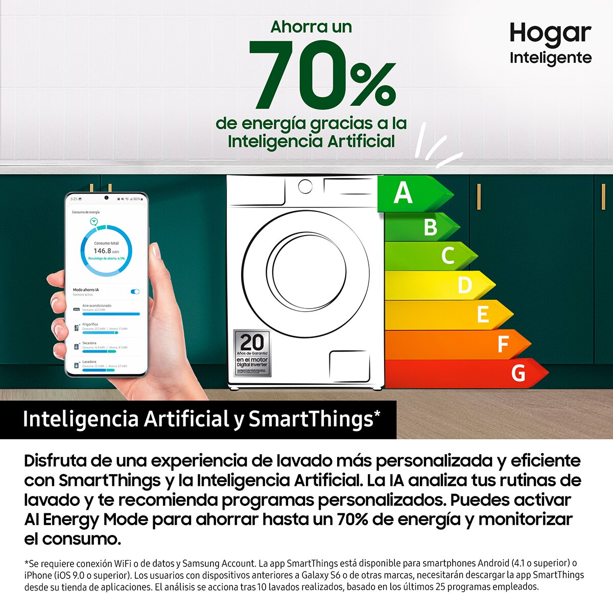Thumbnail 5 de Samsung Bespoke AI Lavadora 9 Kg Clase A-55%