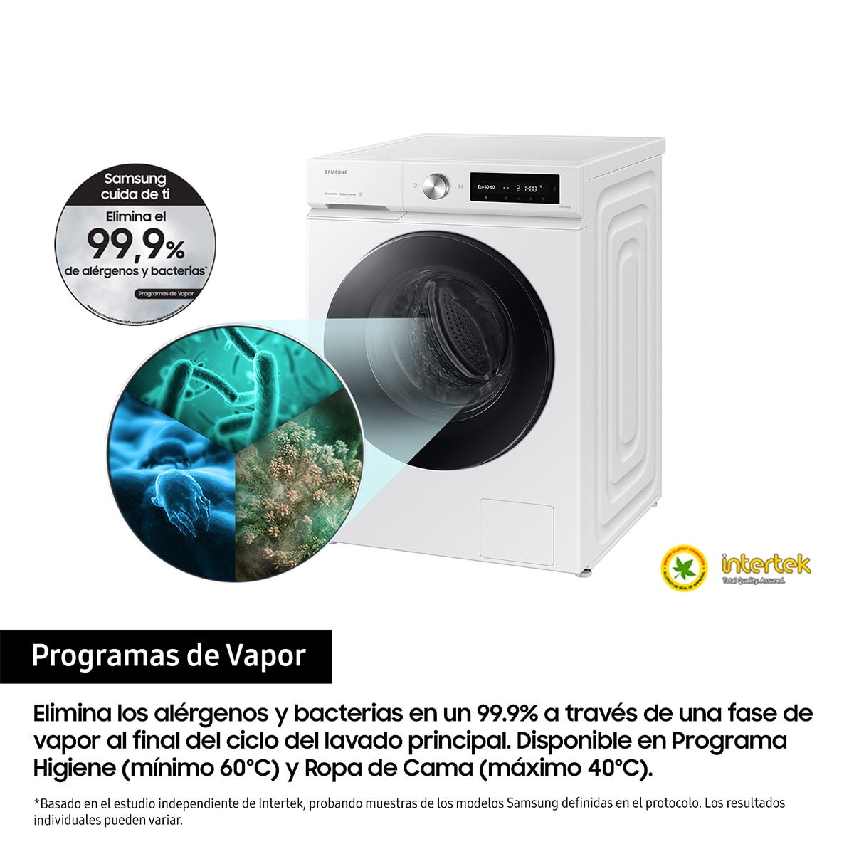 Lavadora Samsung 9kg / 1.400 rpm AI EcoBubble? Clase A Blanca - WW90DB7U34GWU3 8