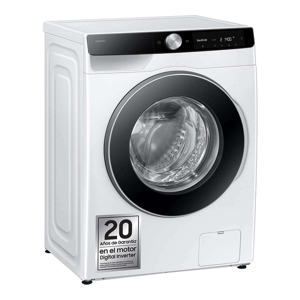 Lavadora con Fondo Reducido Samsung 9kg/1.400 rpm Autodosificación Clase A Blanca - WW90DG6G94LKU3 Blanco-1