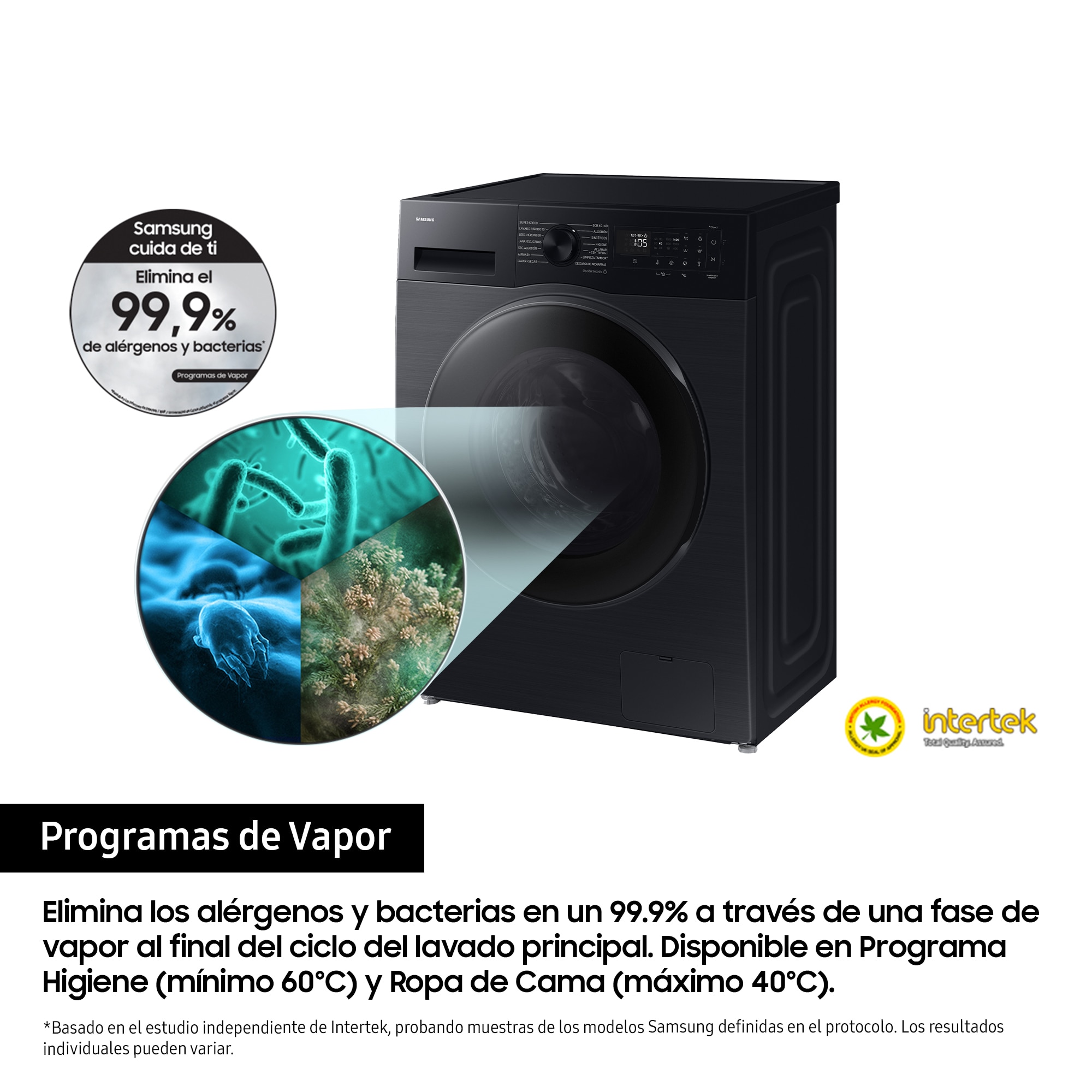 Thumbnail 5 de Samsung WD90DG5G34BBEC Lavadora secadora 9 kg 1.400 rpm AI
