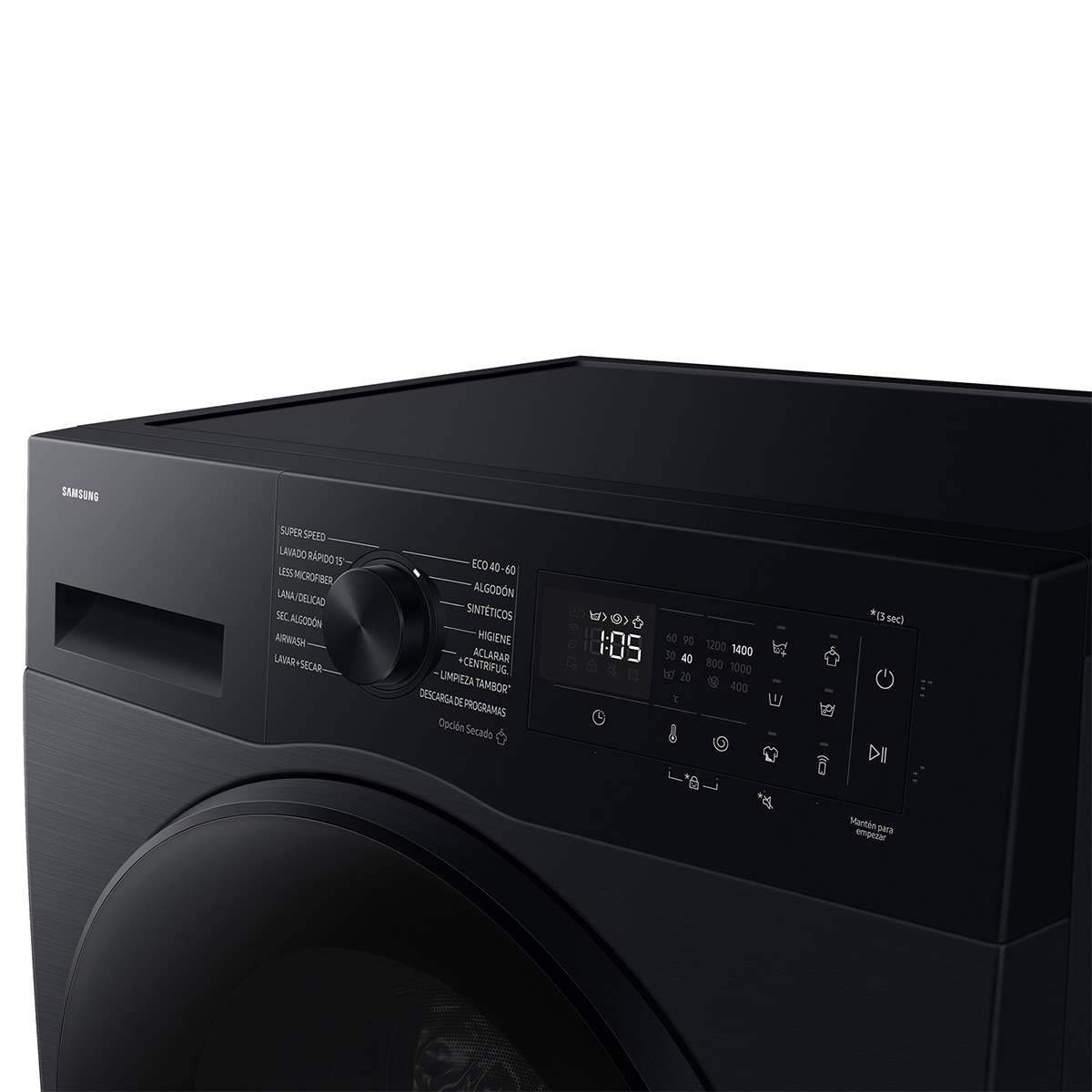 Lavadora secadora Samsung 9kg/1.400 rpm Inteligencia Artificial y SmartThings Clase E/A -10% Negra - WD90DG5G34BBEC Negro-8