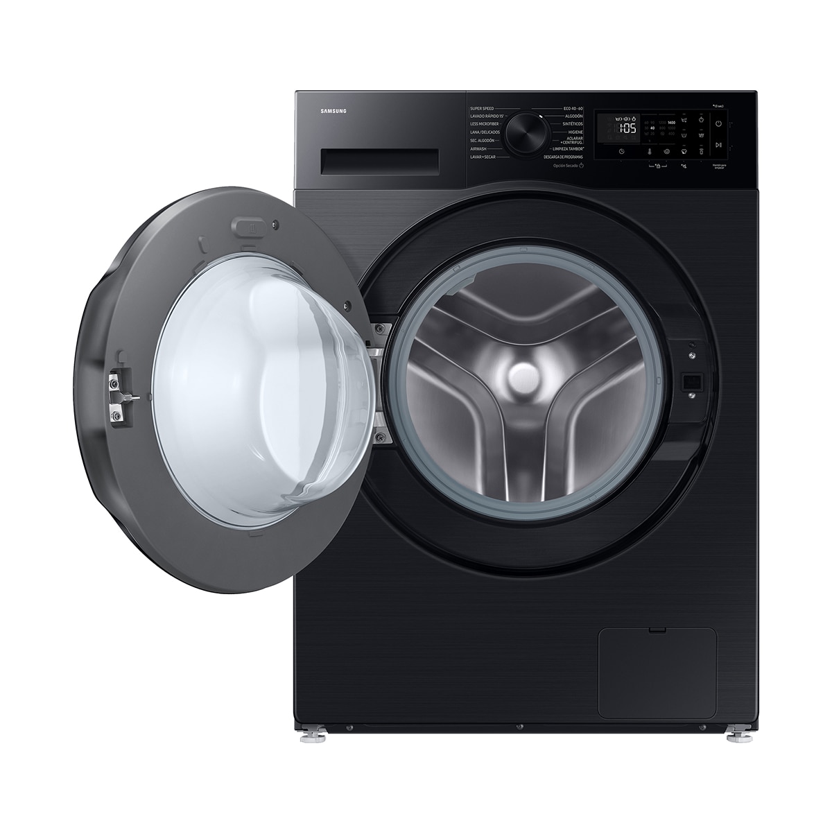 Lavadora secadora Samsung 9kg/1.400 rpm Inteligencia Artificial y SmartThings Clase E/A -10% Negra - WD90DG5G34BBEC Negro-9